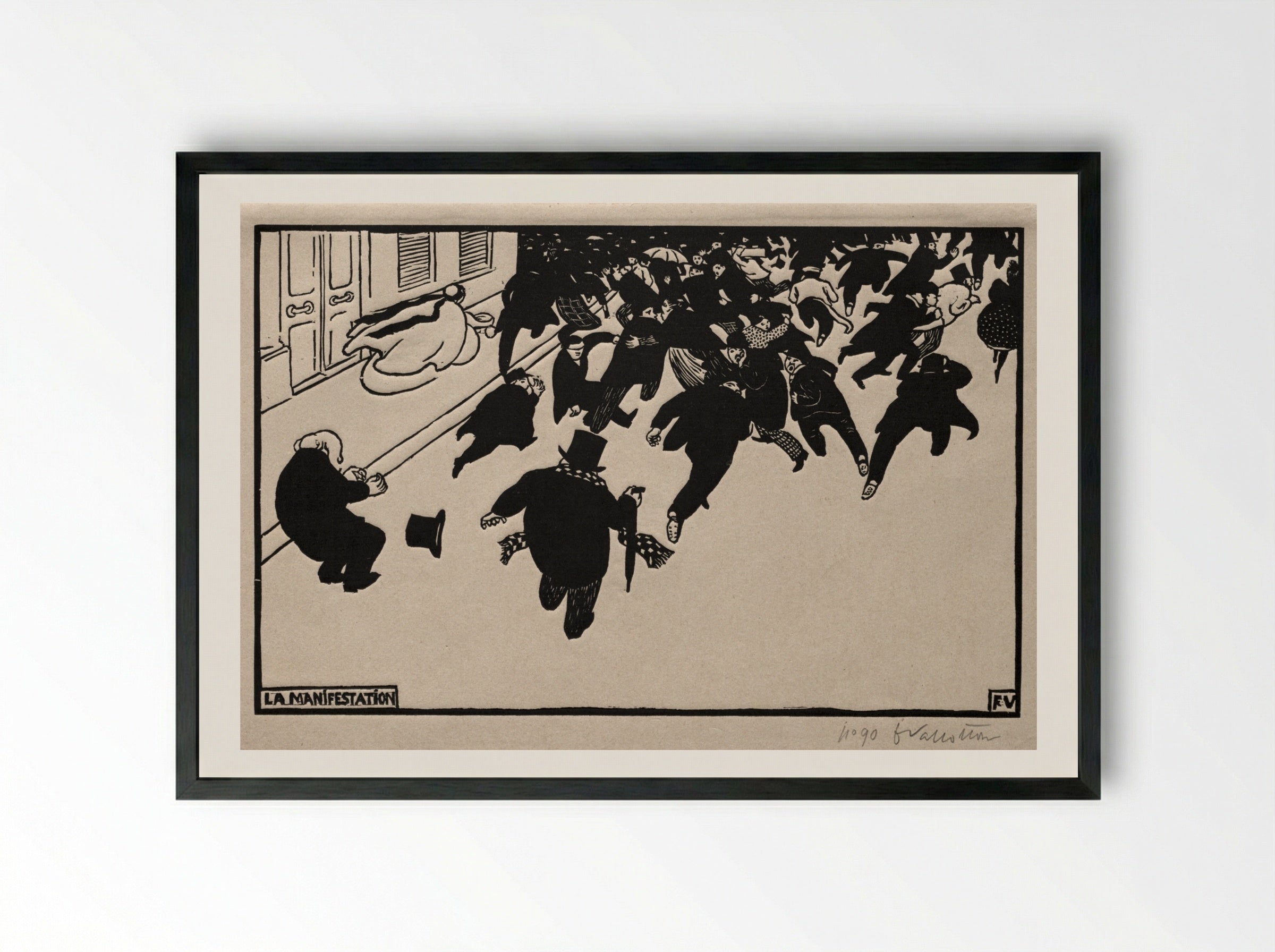 The Protest - Félix Vallotton - Framed Print Black