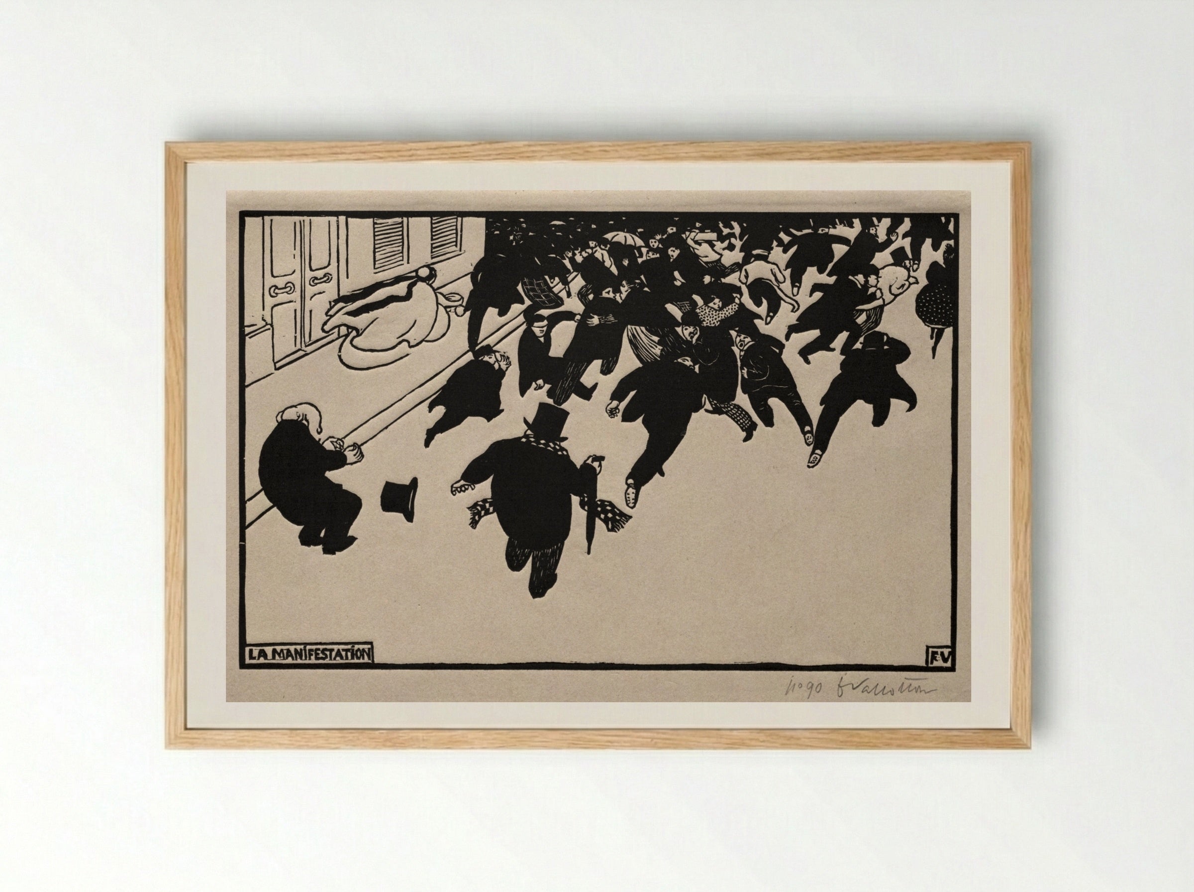 The Protest - Félix Vallotton - Framed Print Wood