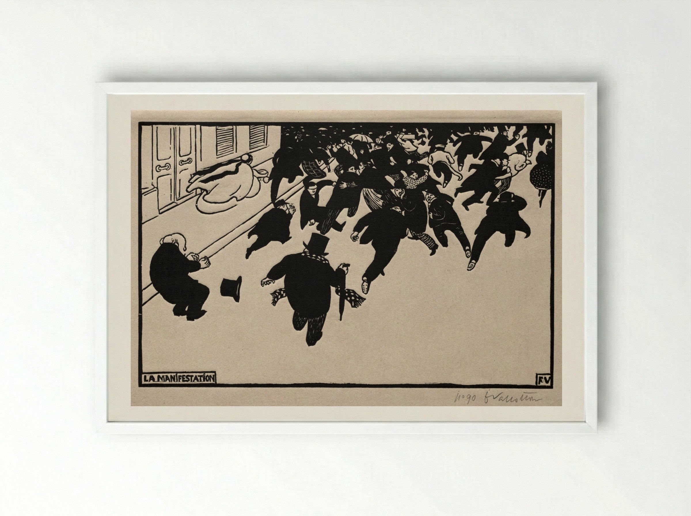 The Protest - Félix Vallotton - Framed Print White