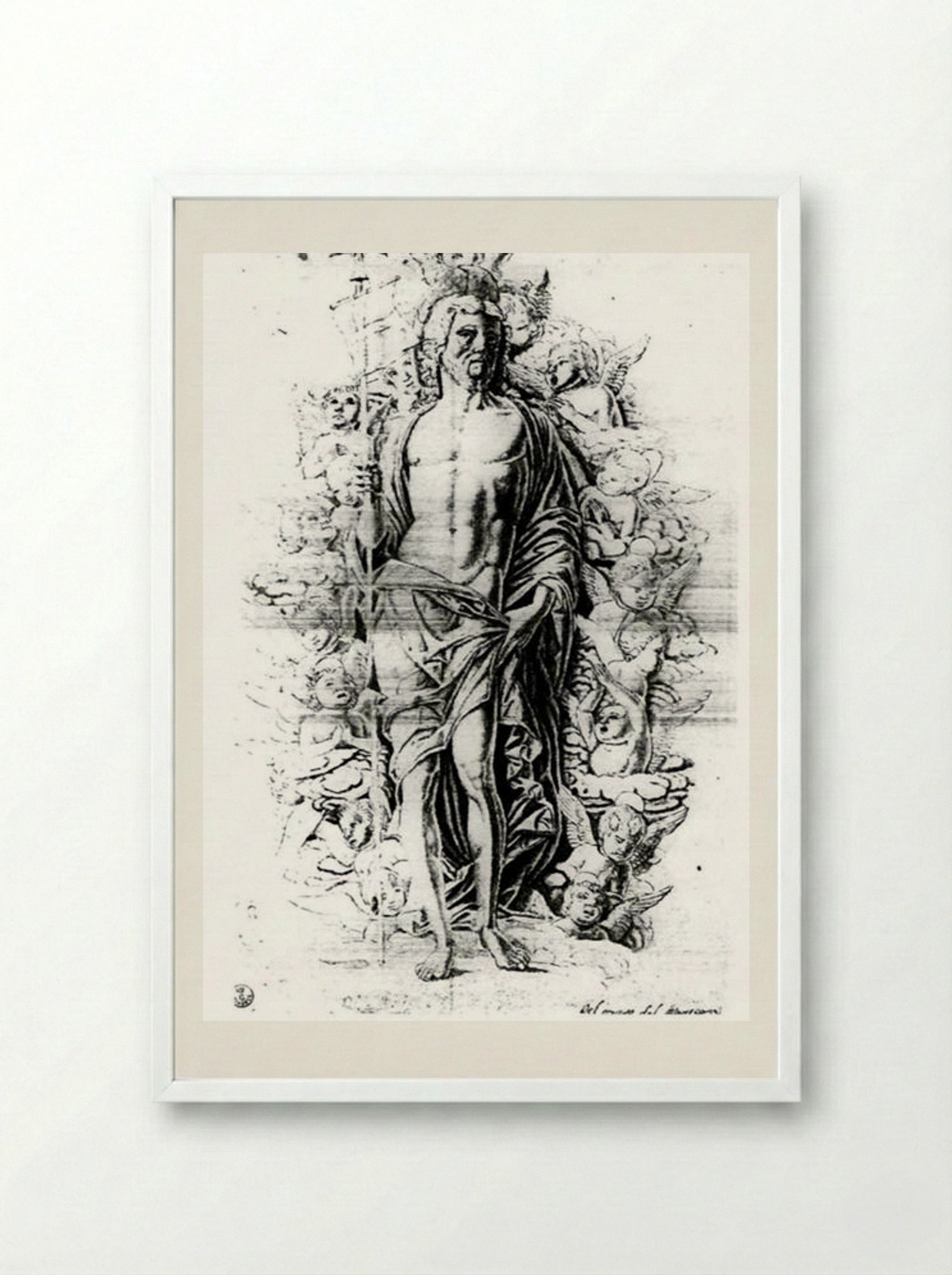 Christ in Limbo - Andrea Mantegna - Framed Print White