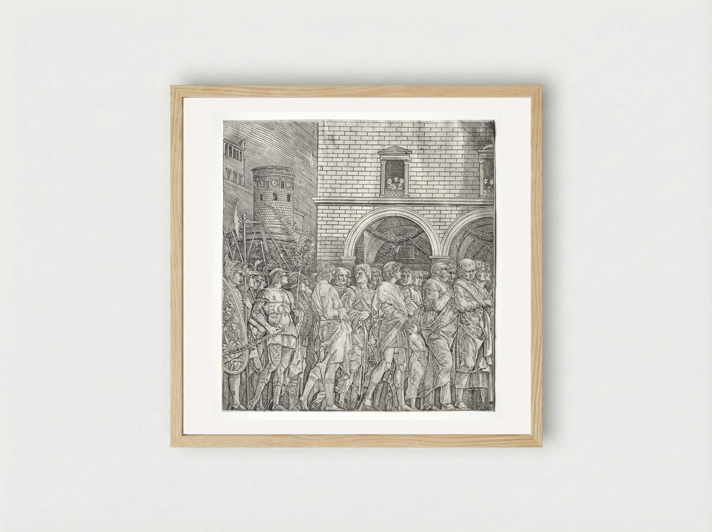Triumph of Caesar: The Senators - Andrea Mantegna - Framed Print Wood