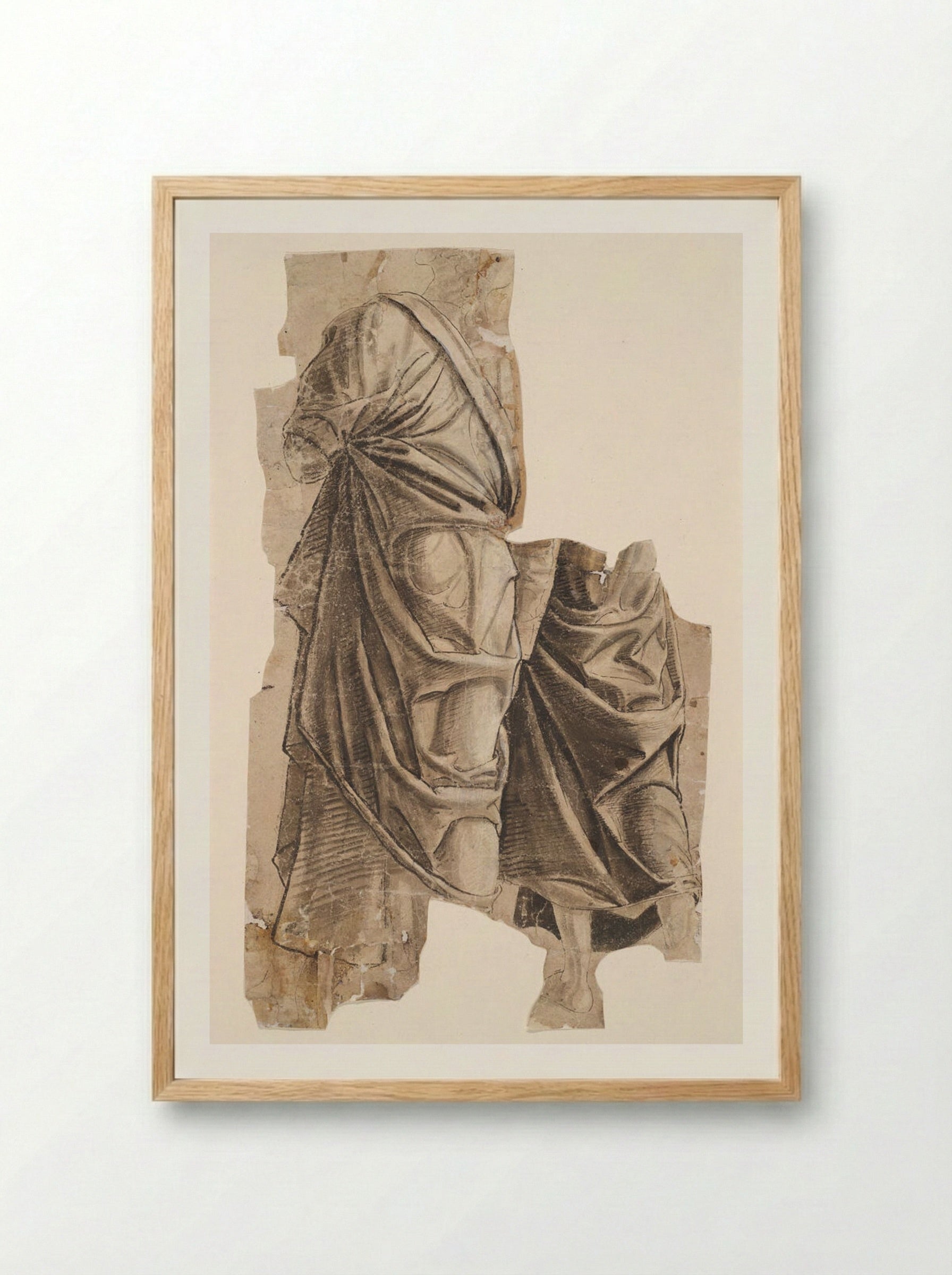 Two Apostles Watching the Ascension of Christ - Andrea Mantegna - Framed Print Wood