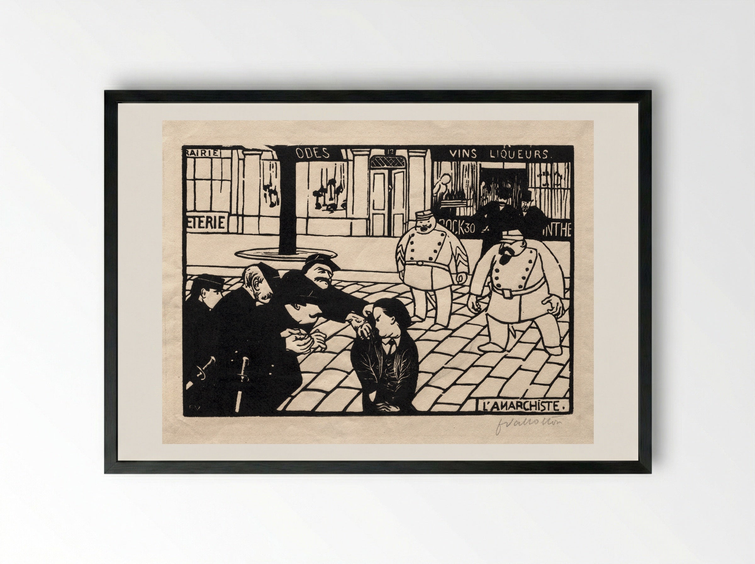 L'Anarchiste - Félix Vallotton - Framed Print Black