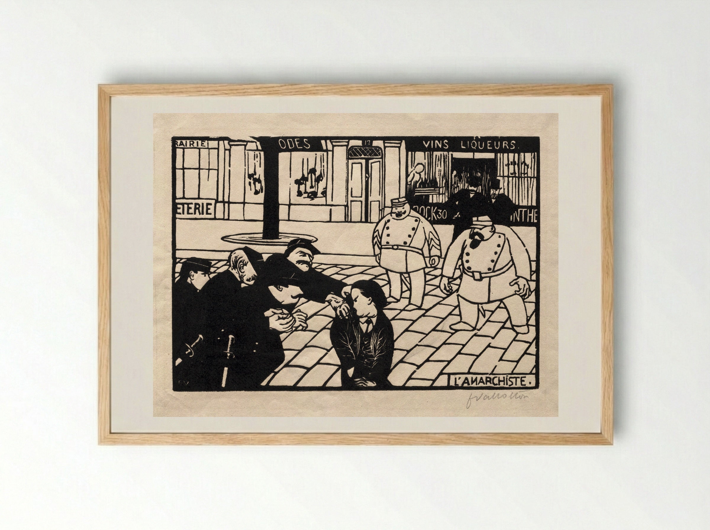 L'Anarchiste - Félix Vallotton - Framed Print Wood