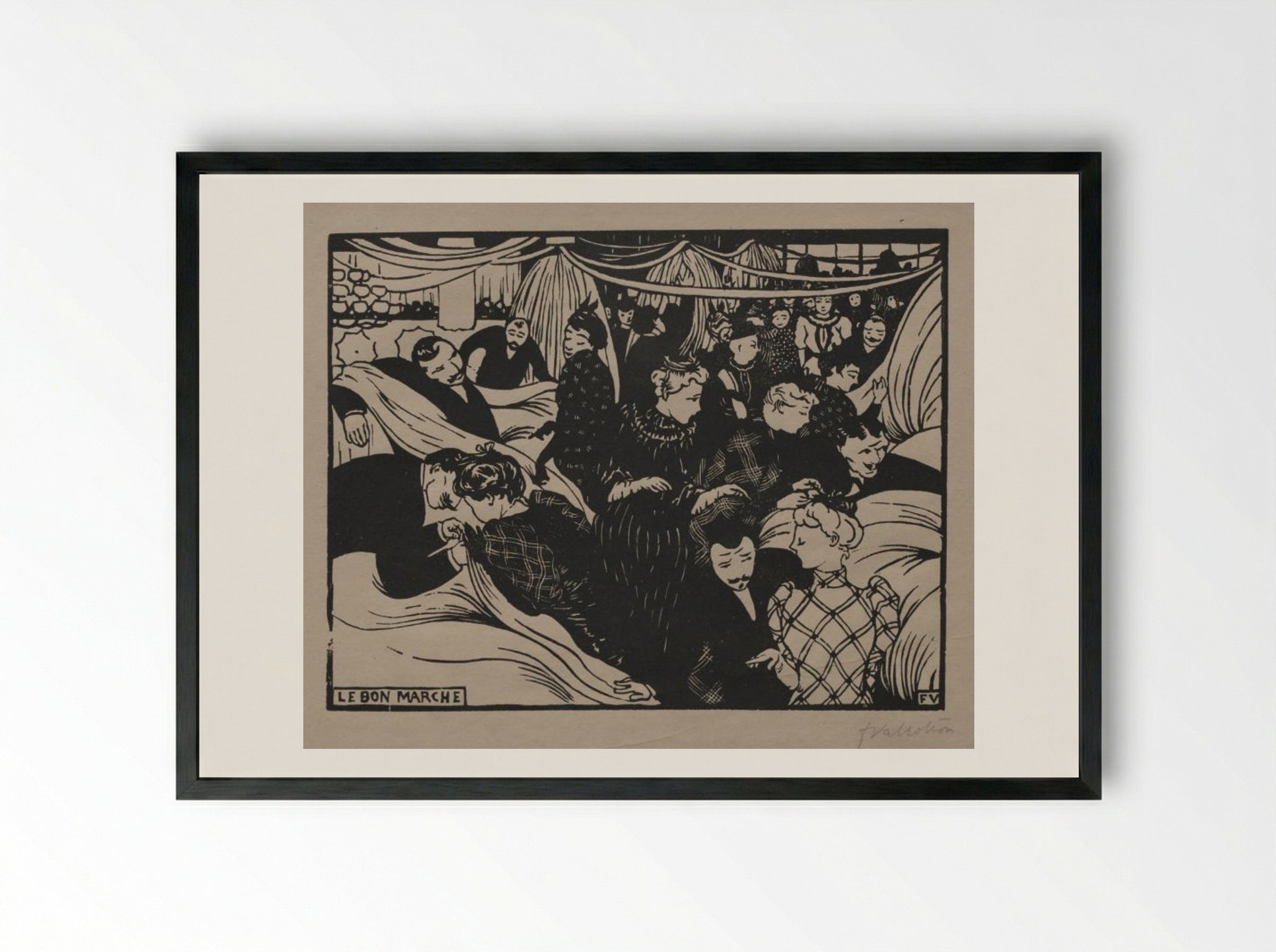 Le Bon Marché - Félix Vallotton - Framed Print Black