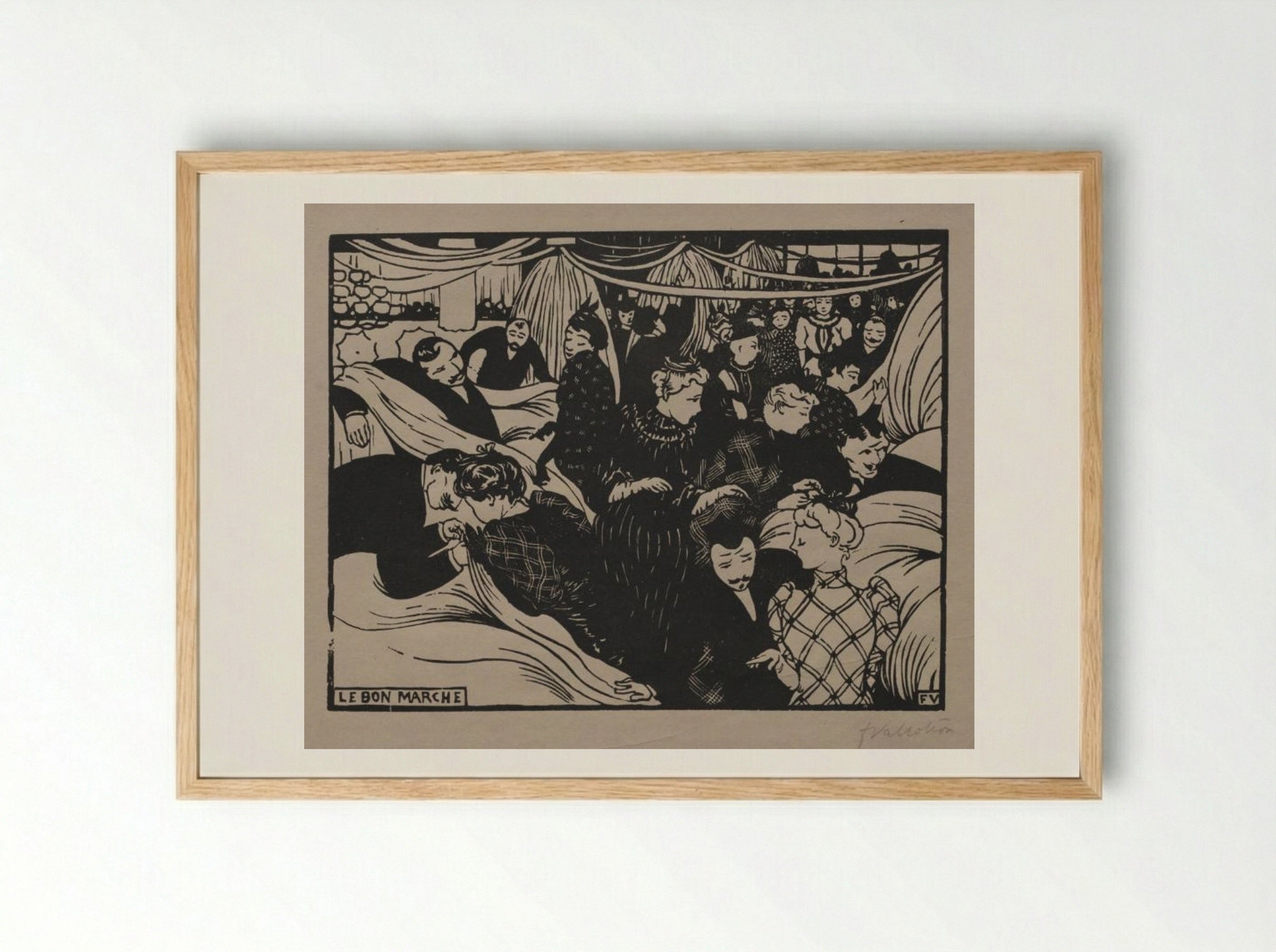 Le Bon Marché - Félix Vallotton - Framed Print Wood