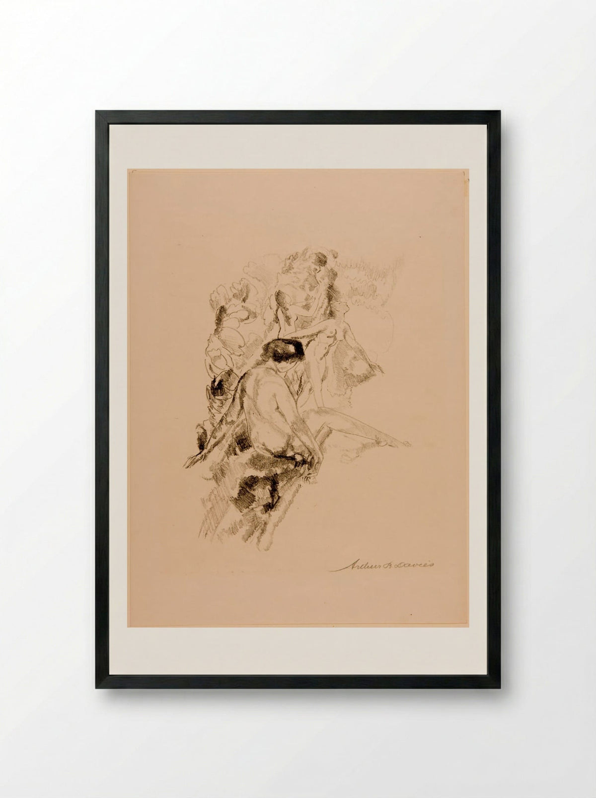Bounteous Spring - Arthur Bowen Davies - Framed Print Black