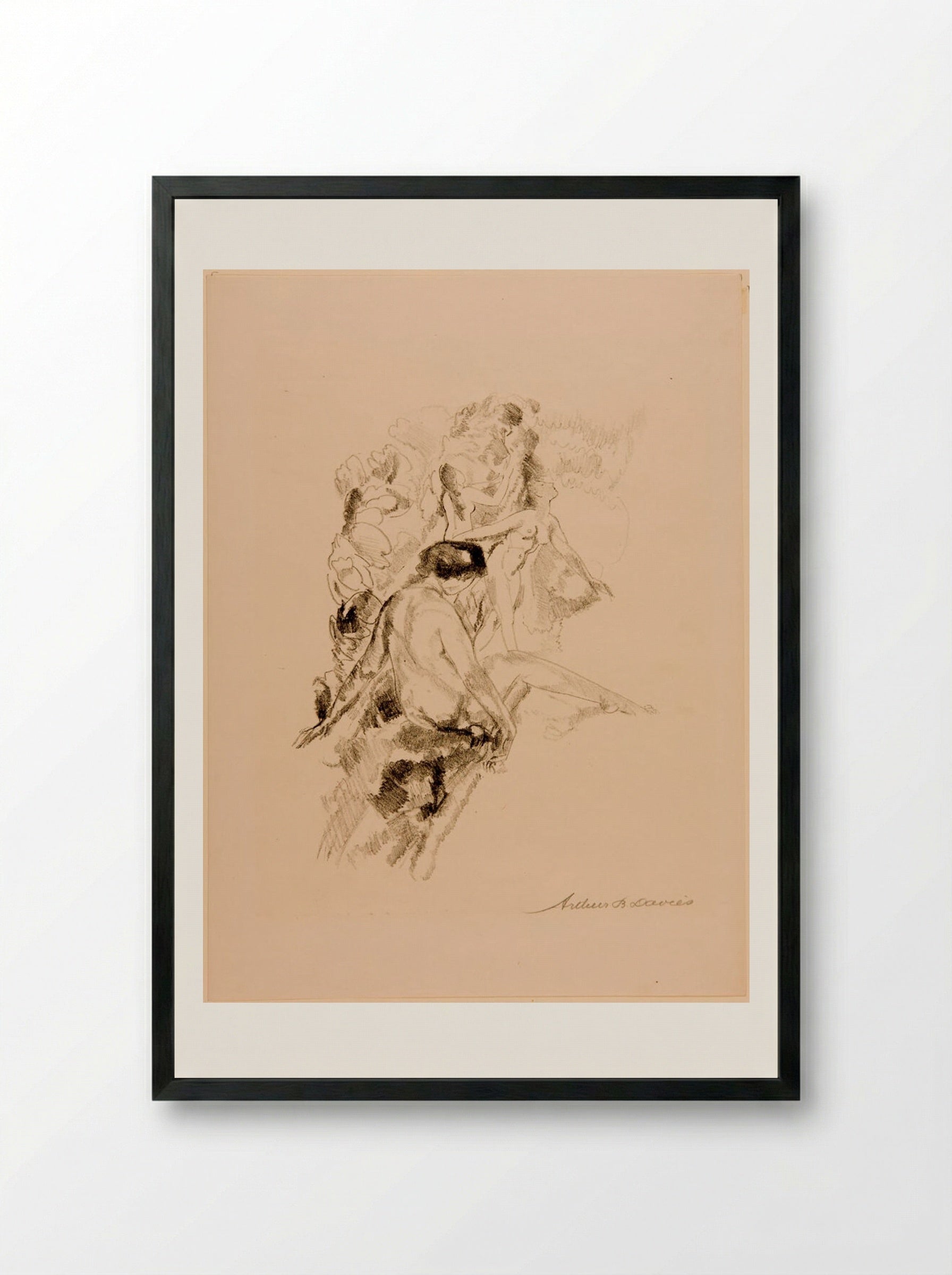 Bounteous Spring - Arthur Bowen Davies - Framed Print Black