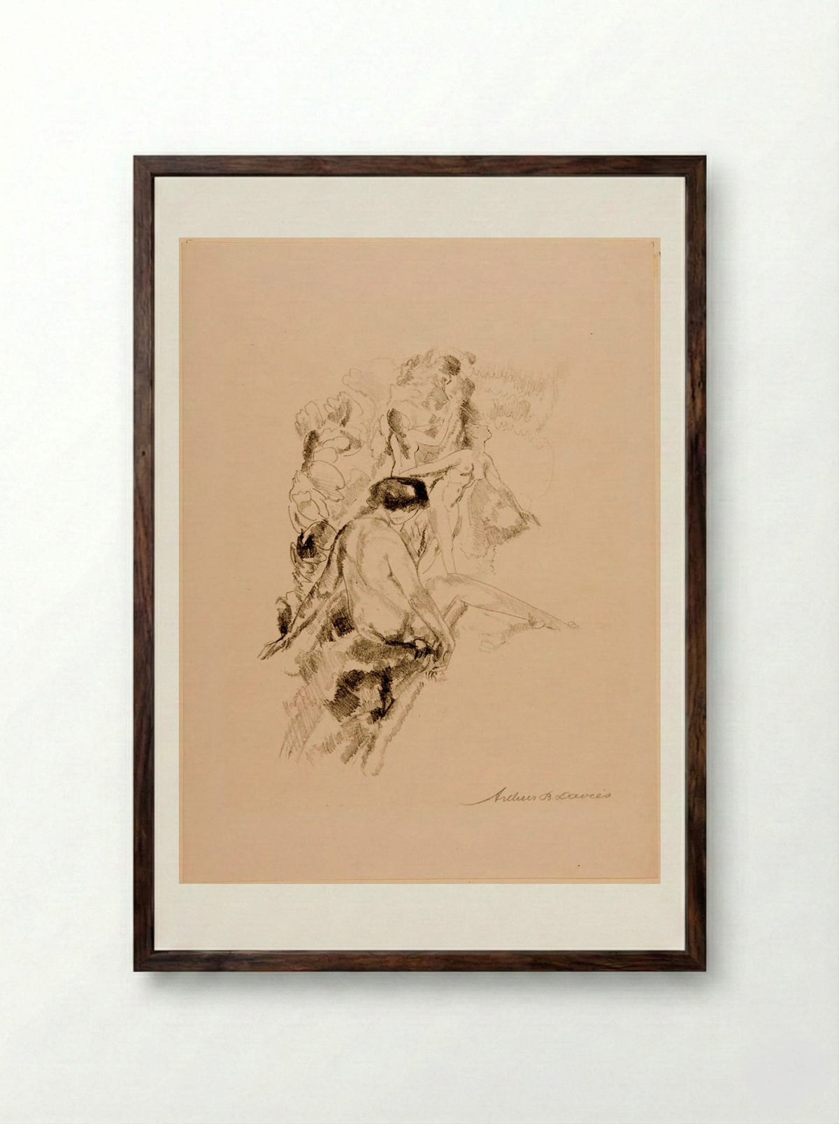Bounteous Spring - Arthur Bowen Davies - Framed Print Dark Wood