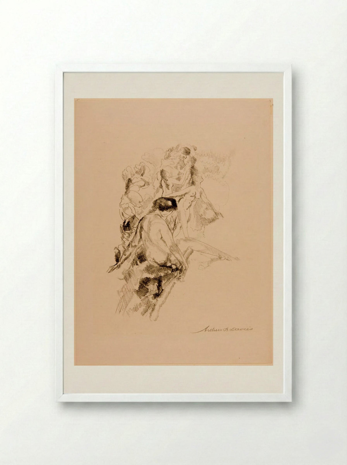 Bounteous Spring - Arthur Bowen Davies - Framed Print White