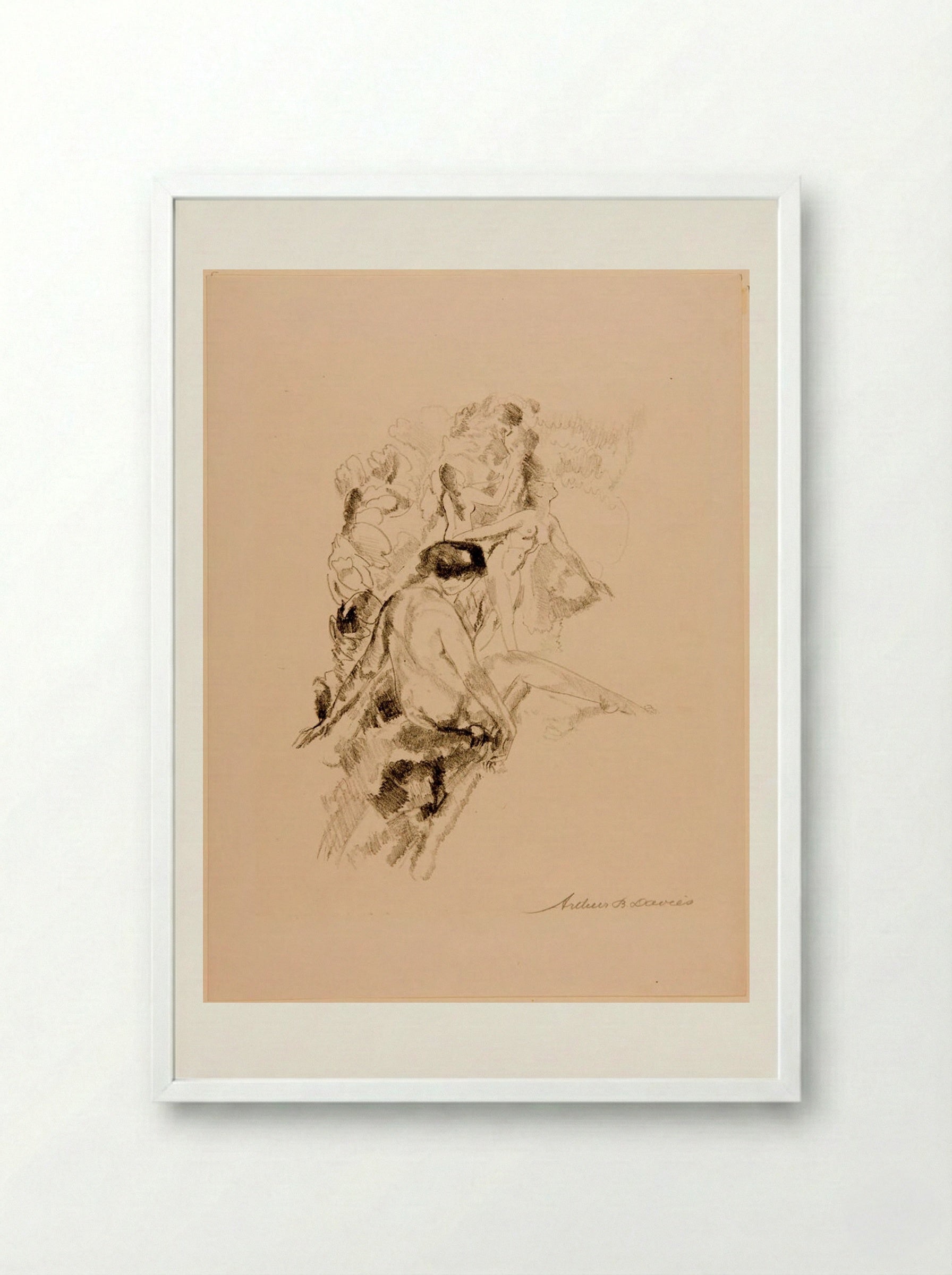 Bounteous Spring - Arthur Bowen Davies - Framed Print White