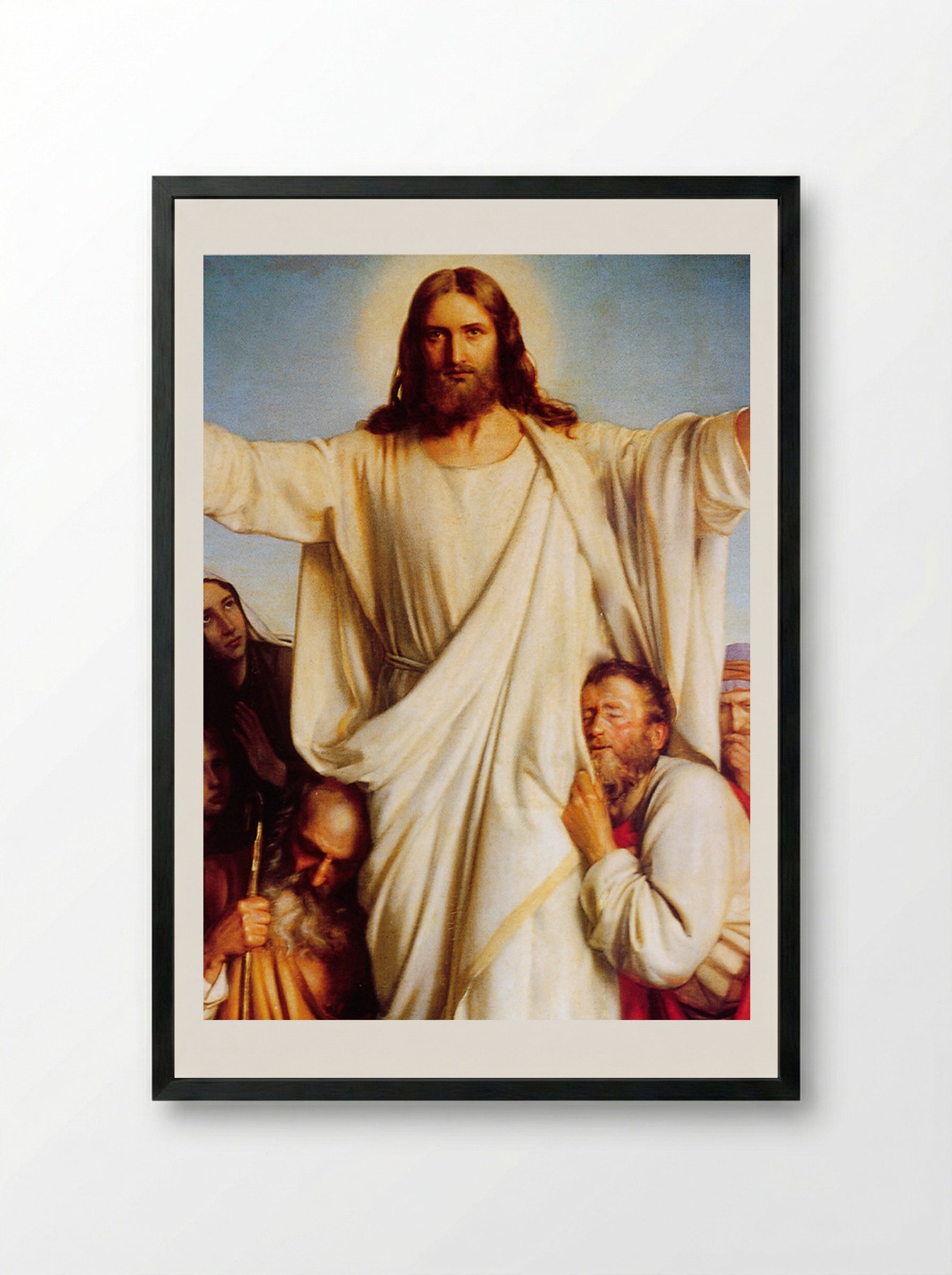 Consolator - Carl Bloch - Framed Print Black