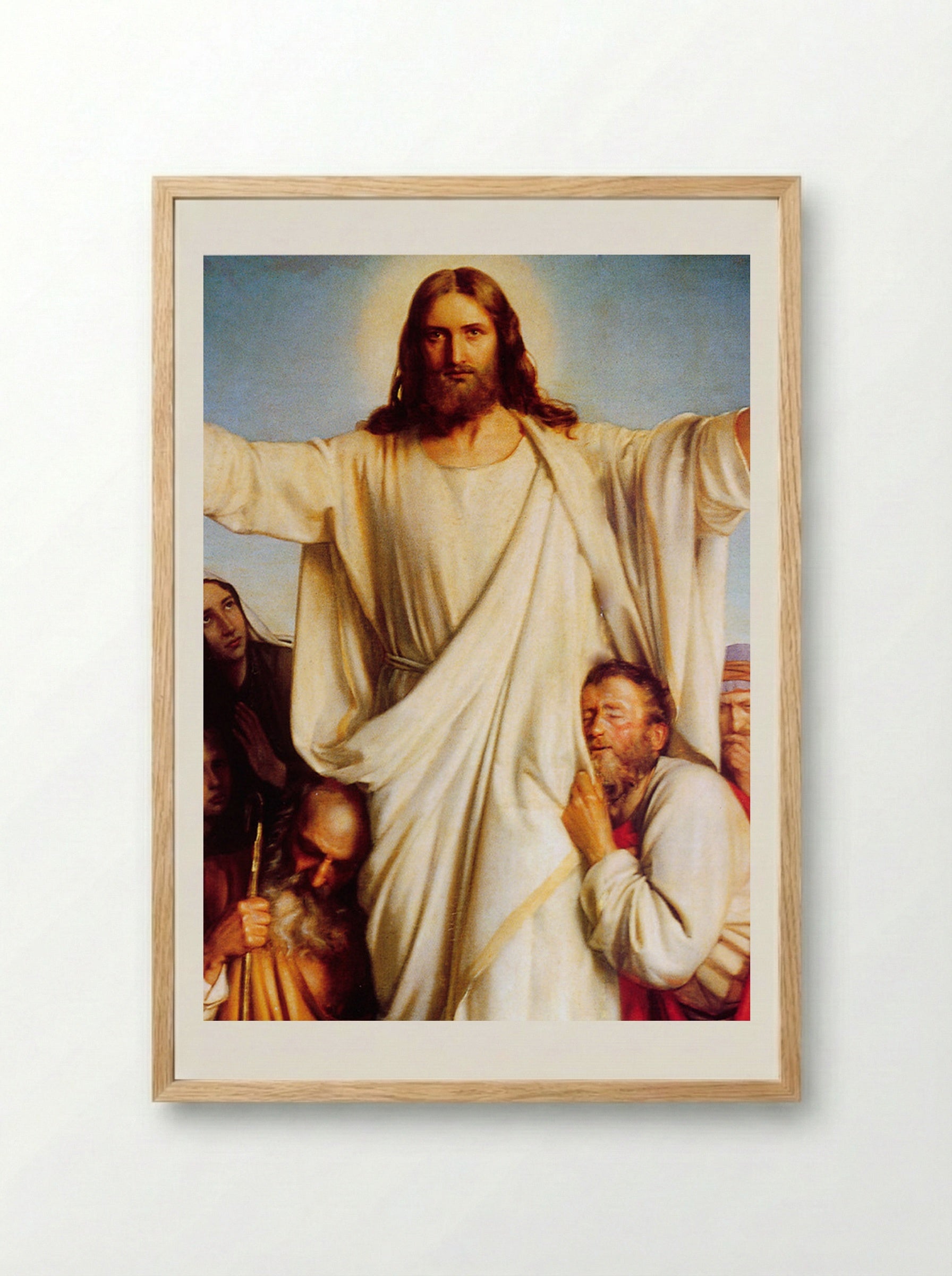 Consolator - Carl Bloch - Framed Print Wood