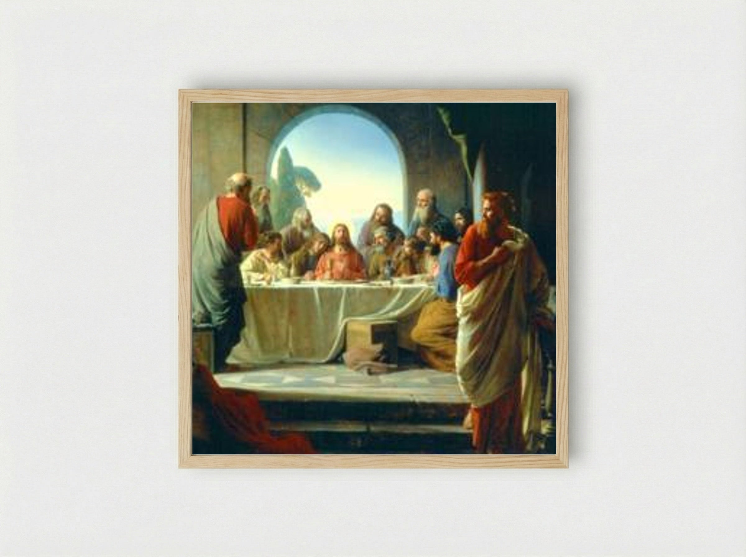 The Last Supper - Carl Bloch - Framed Print Wood