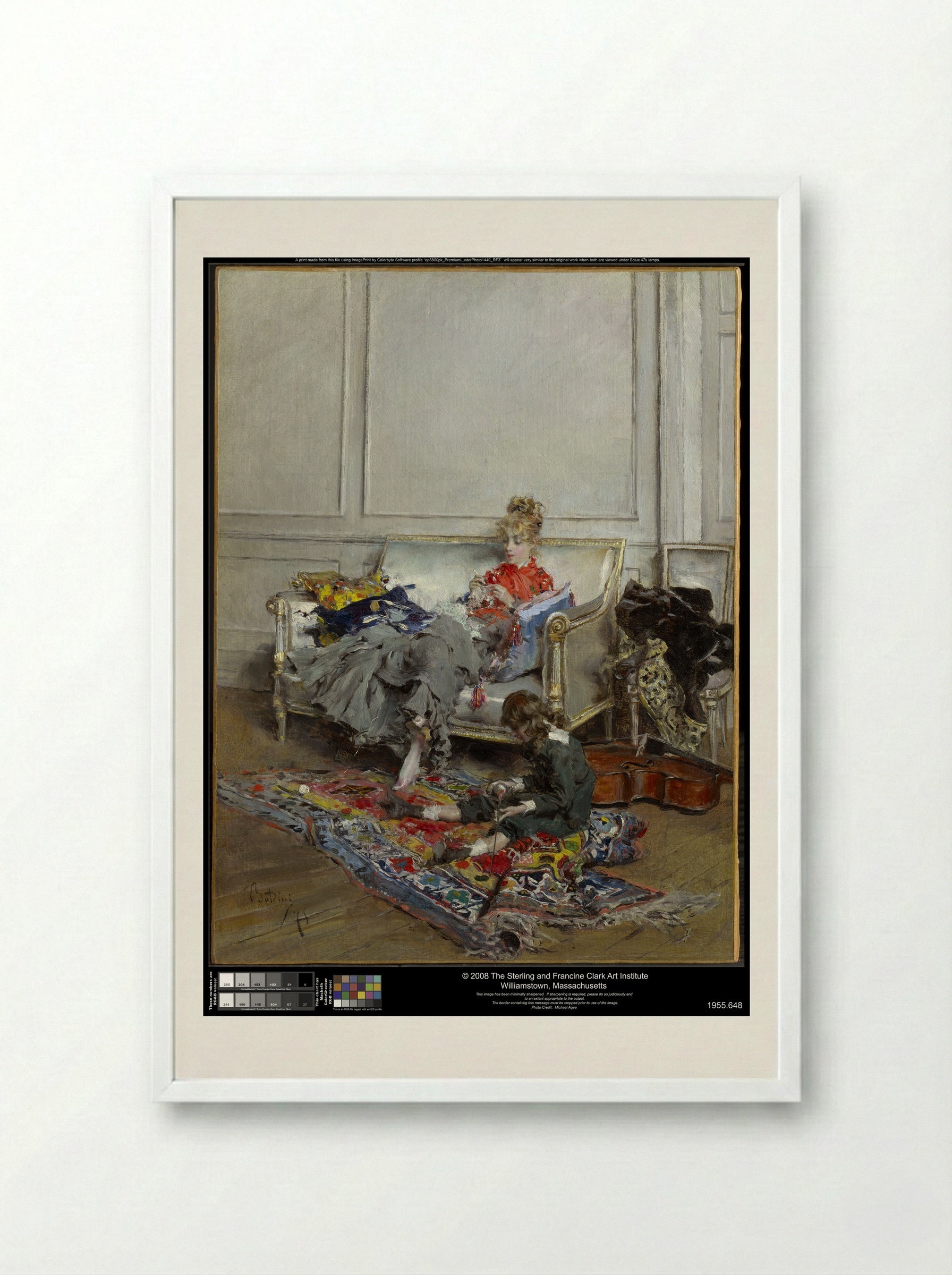 Peaceful Days - Giovanni Boldini - Framed Print White