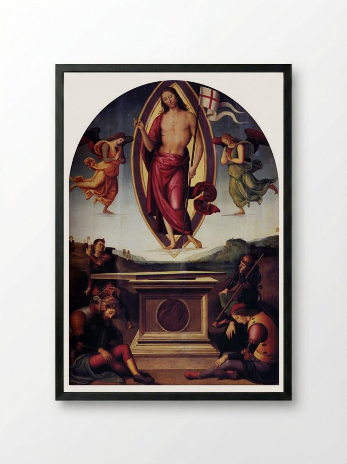 Resurrection - Pietro Perugino - Framed Print Black