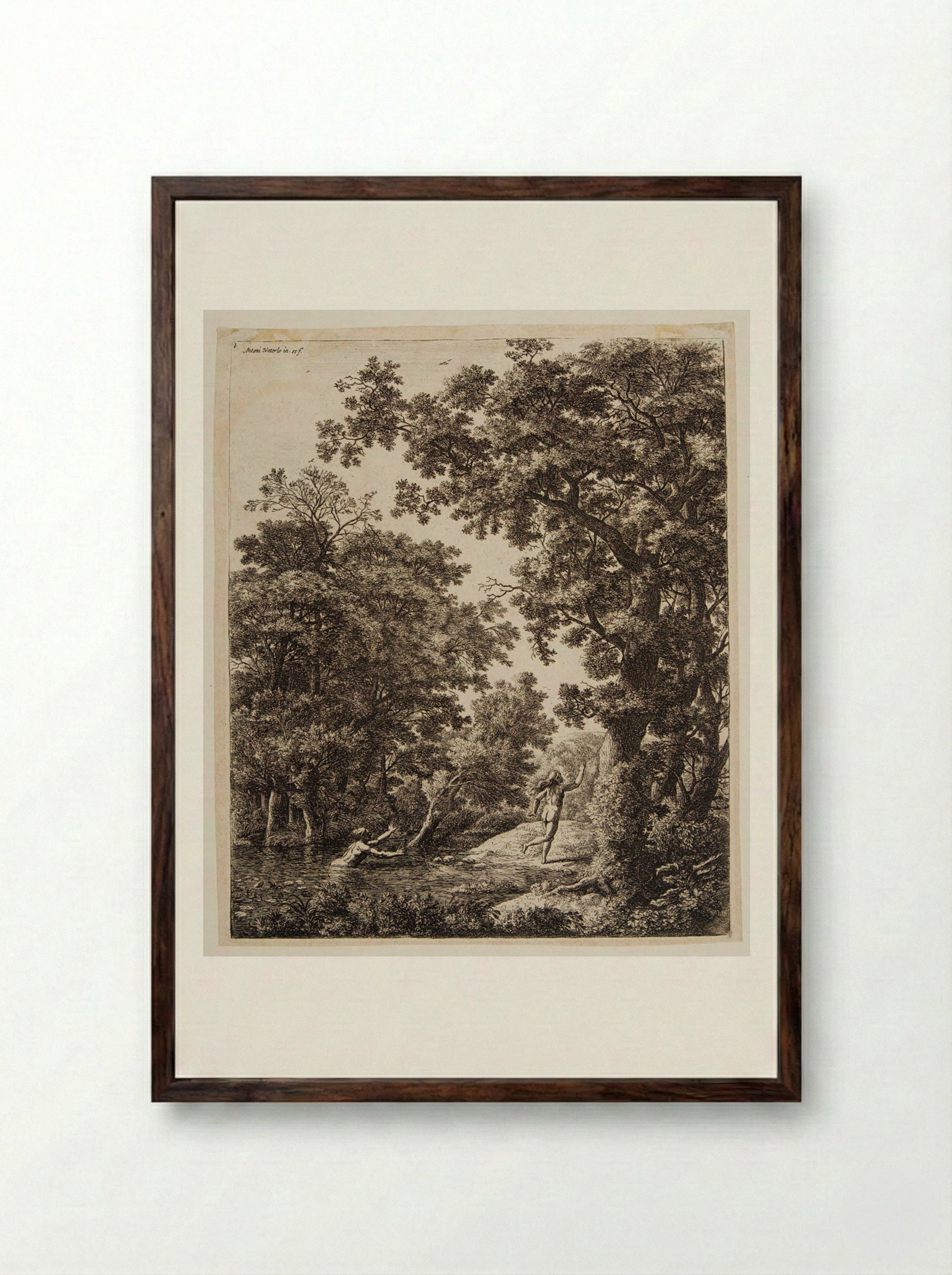 Alpheus and Arethusa - Anthonie Waterloo - Framed Print Dark Wood
