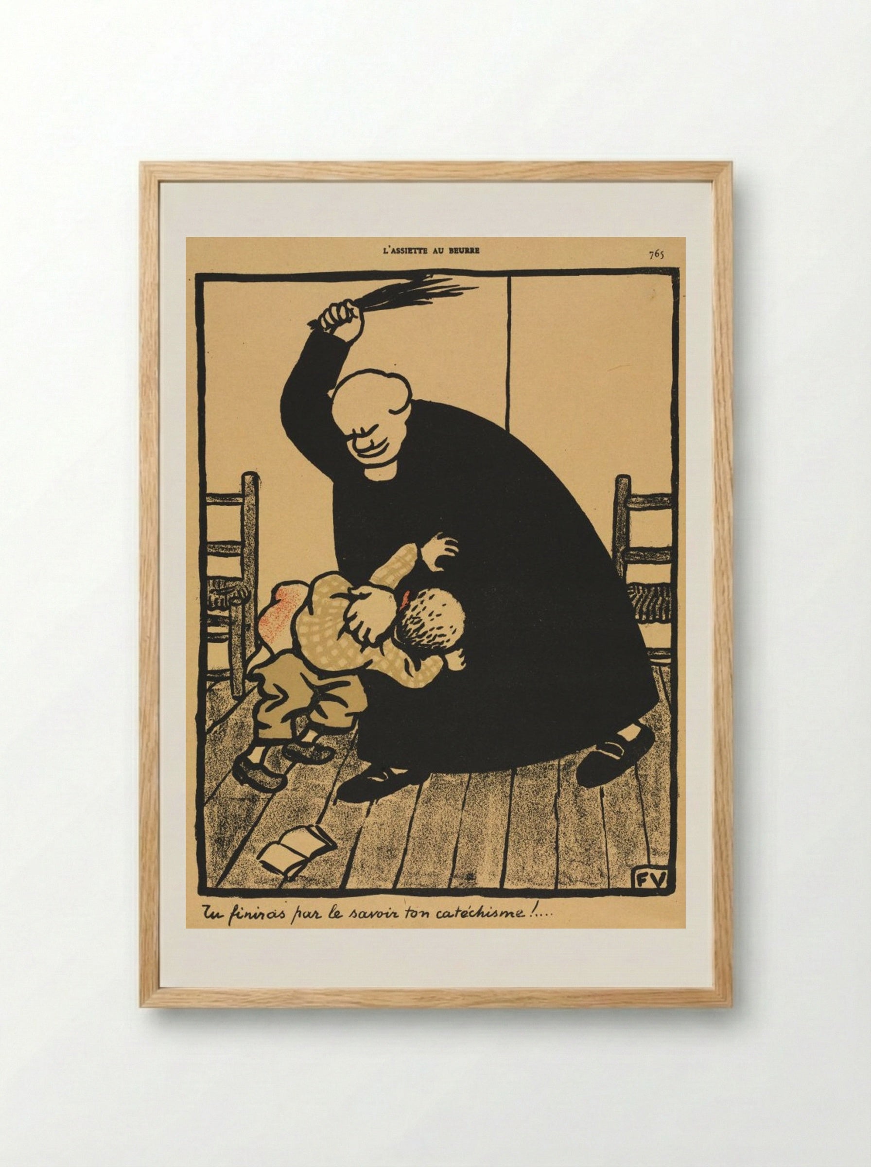You'll learn... - Félix Vallotton - Framed Print Wood