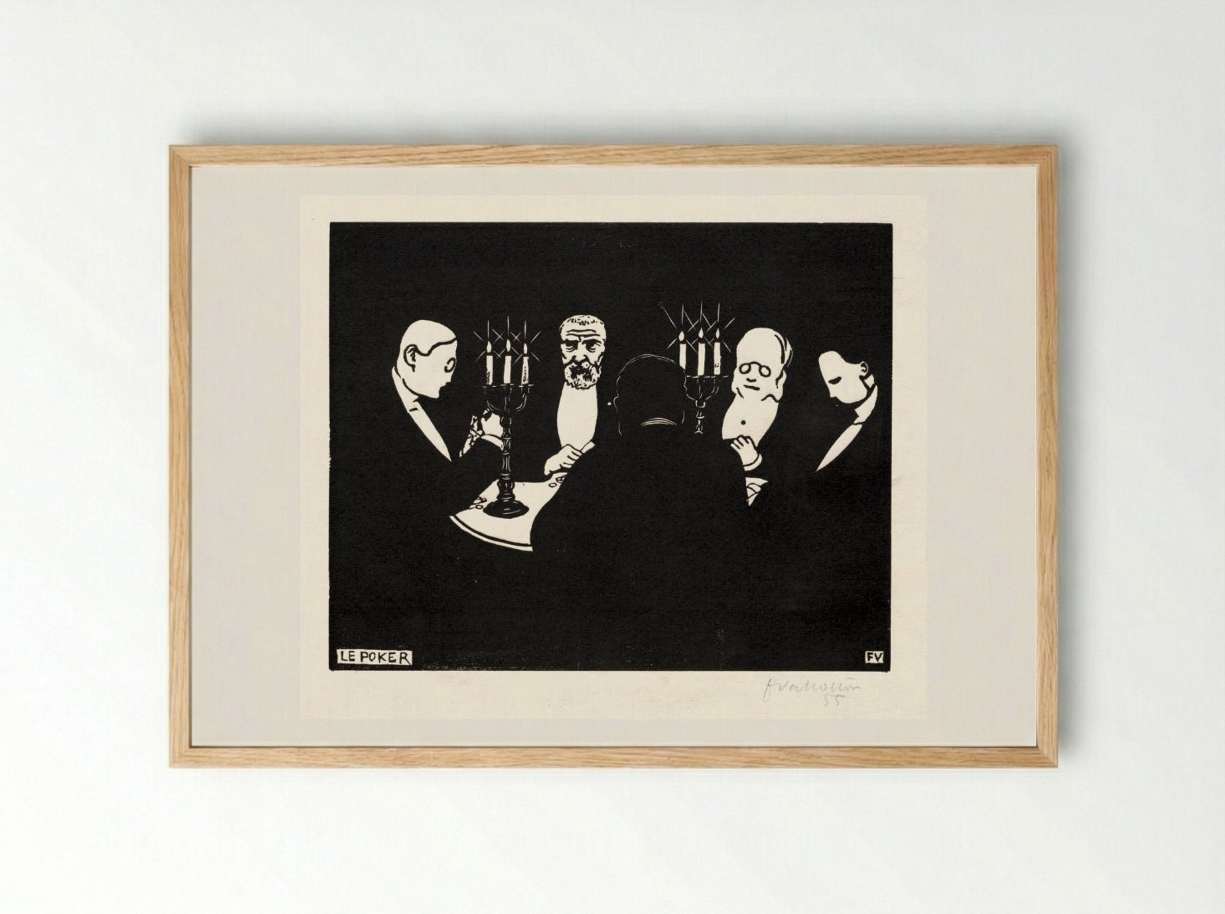 Le Poker - Félix Vallotton - Framed Print Wood