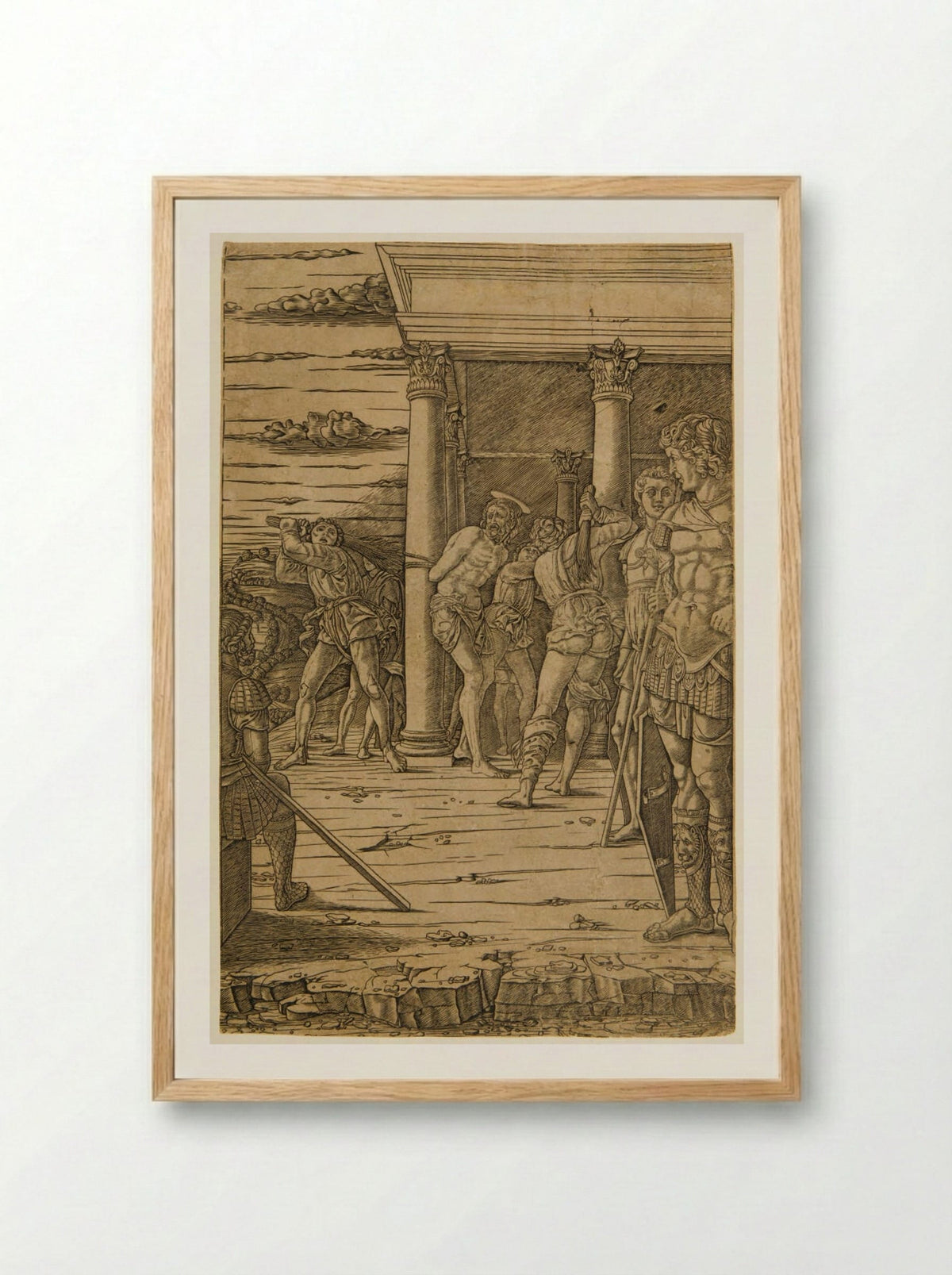 The Flagellation - Andrea Mantegna - Framed Print Wood