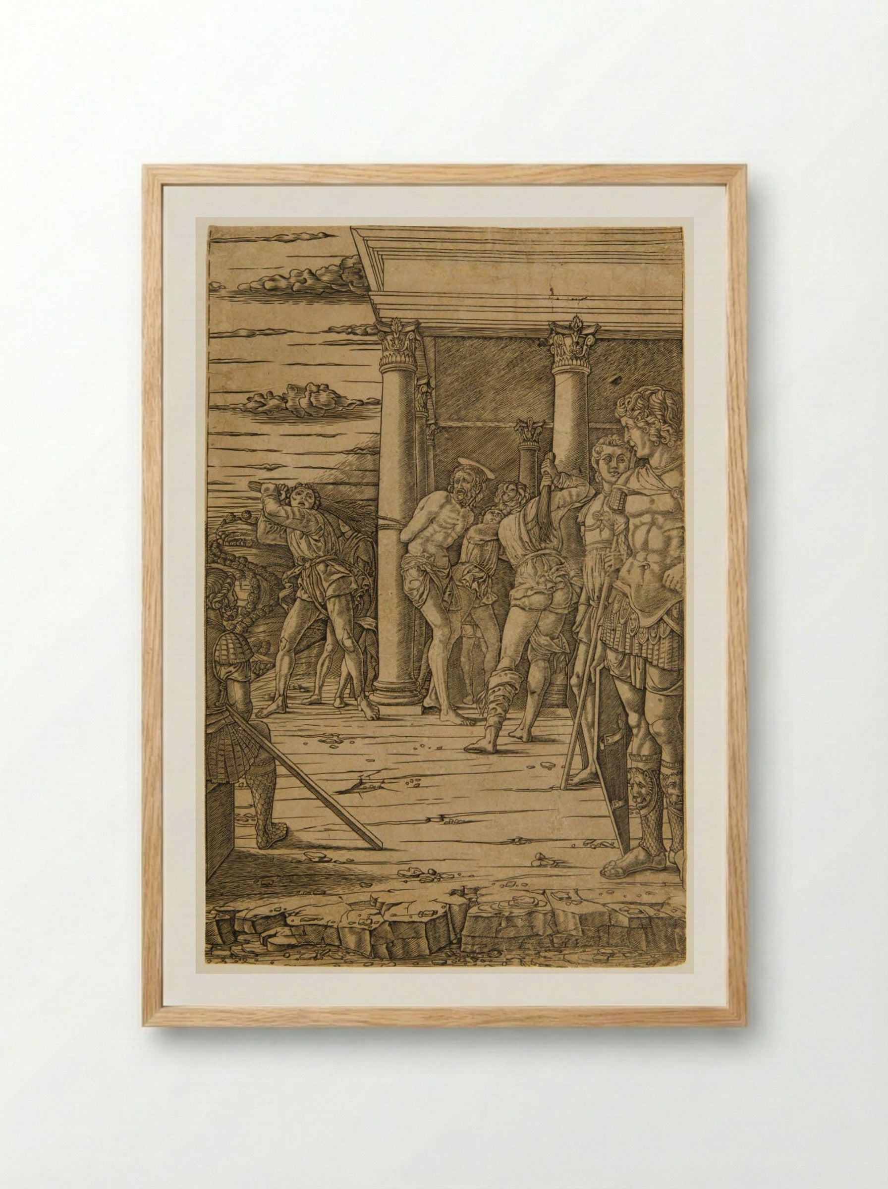 The Flagellation - Andrea Mantegna - Framed Print Wood