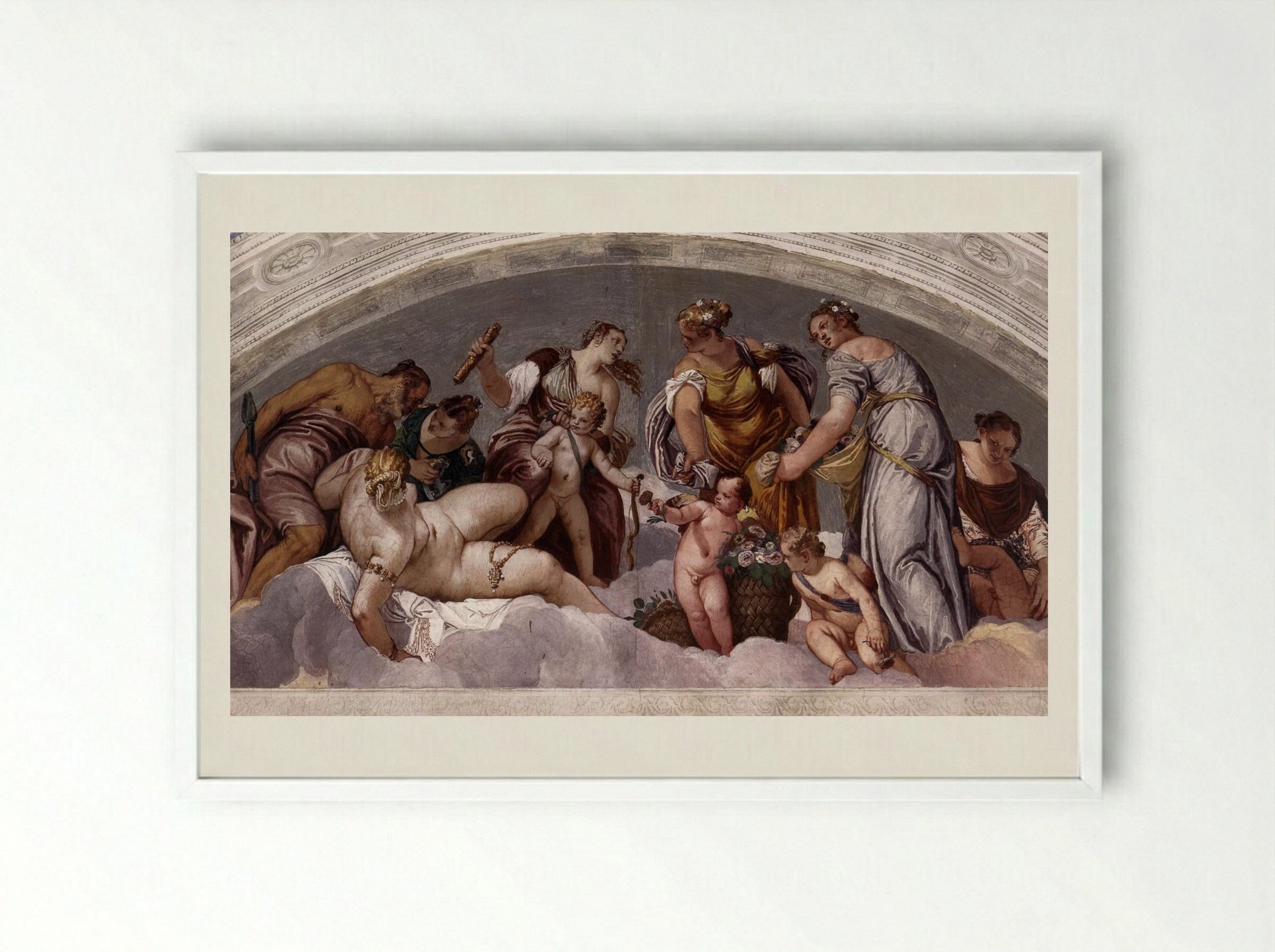 Venus and Vulcan - Paolo Veronese - Framed Print White