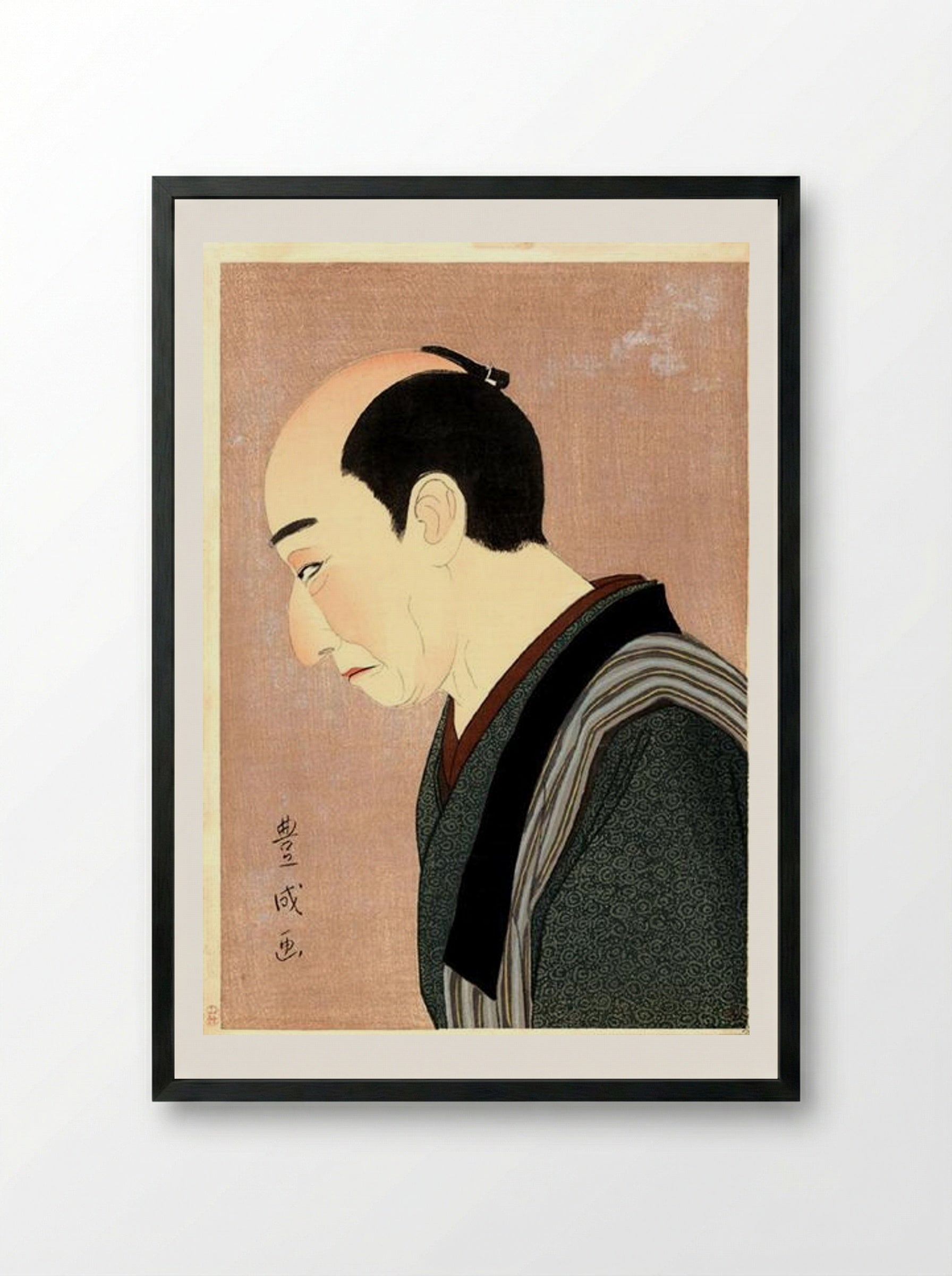 Kataoka Nizaemon XI as Kakiemon - Yamamura Toyonari - Framed Print Black