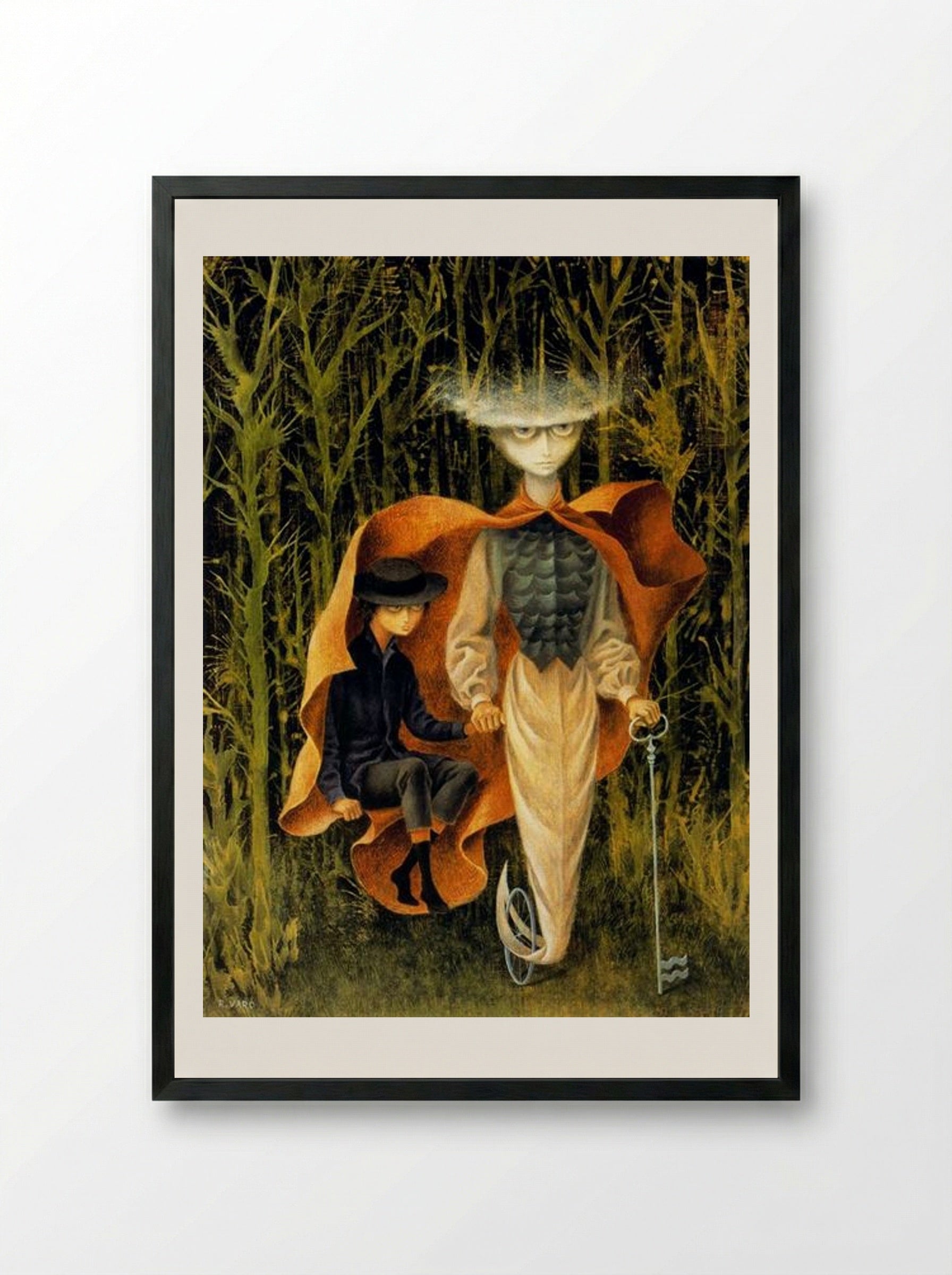 By Aquarium - Remedios Varo - Framed Print Black