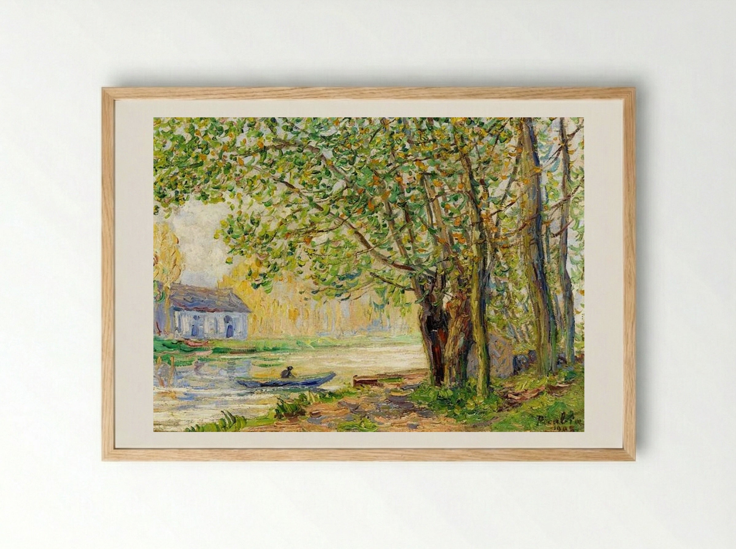 The Effect of Sun on the Banks of the Loing - Francis Picabia - Framed Print Wood