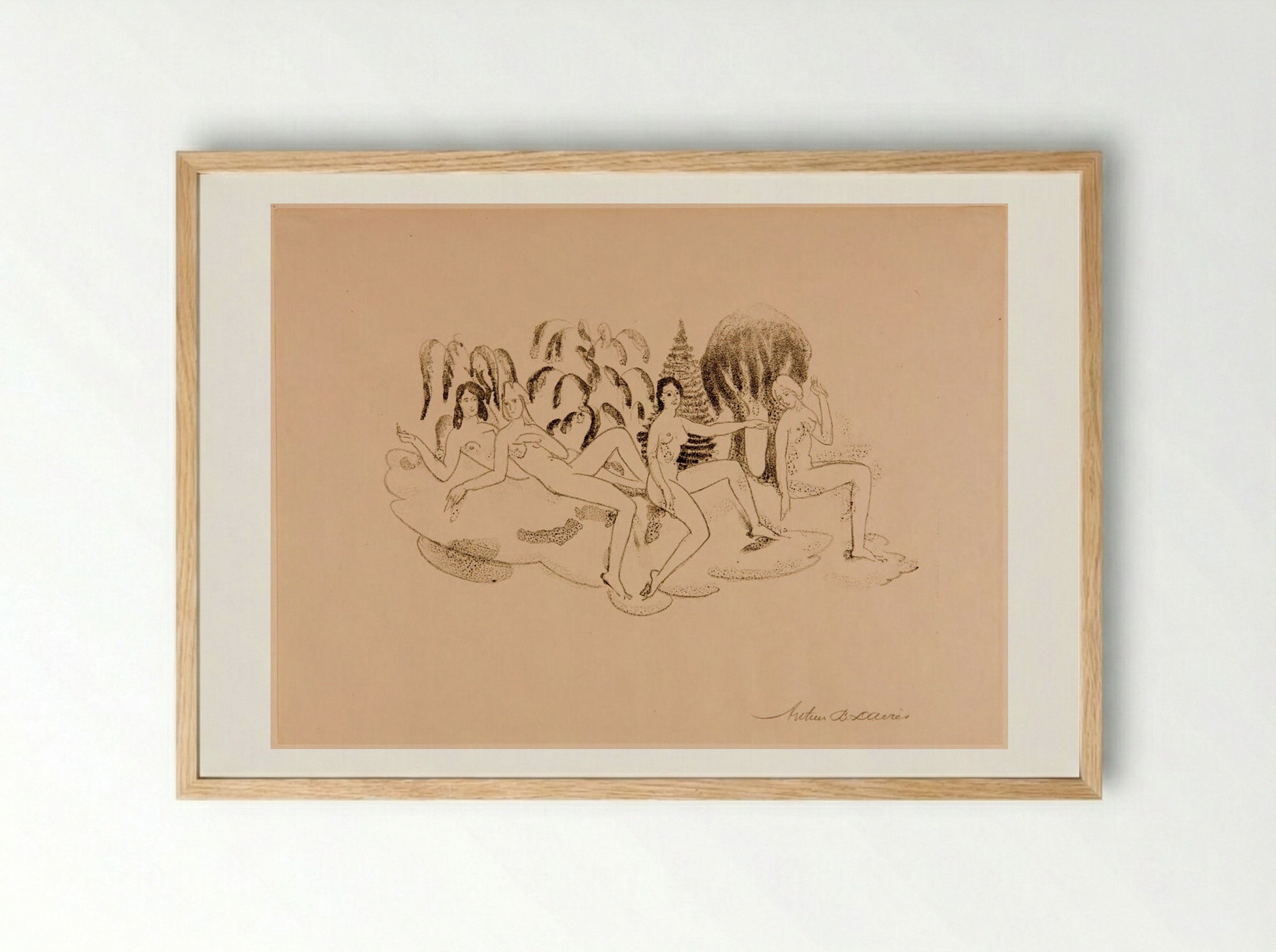 Hamadryads - Arthur Bowen Davies - Framed Print Wood