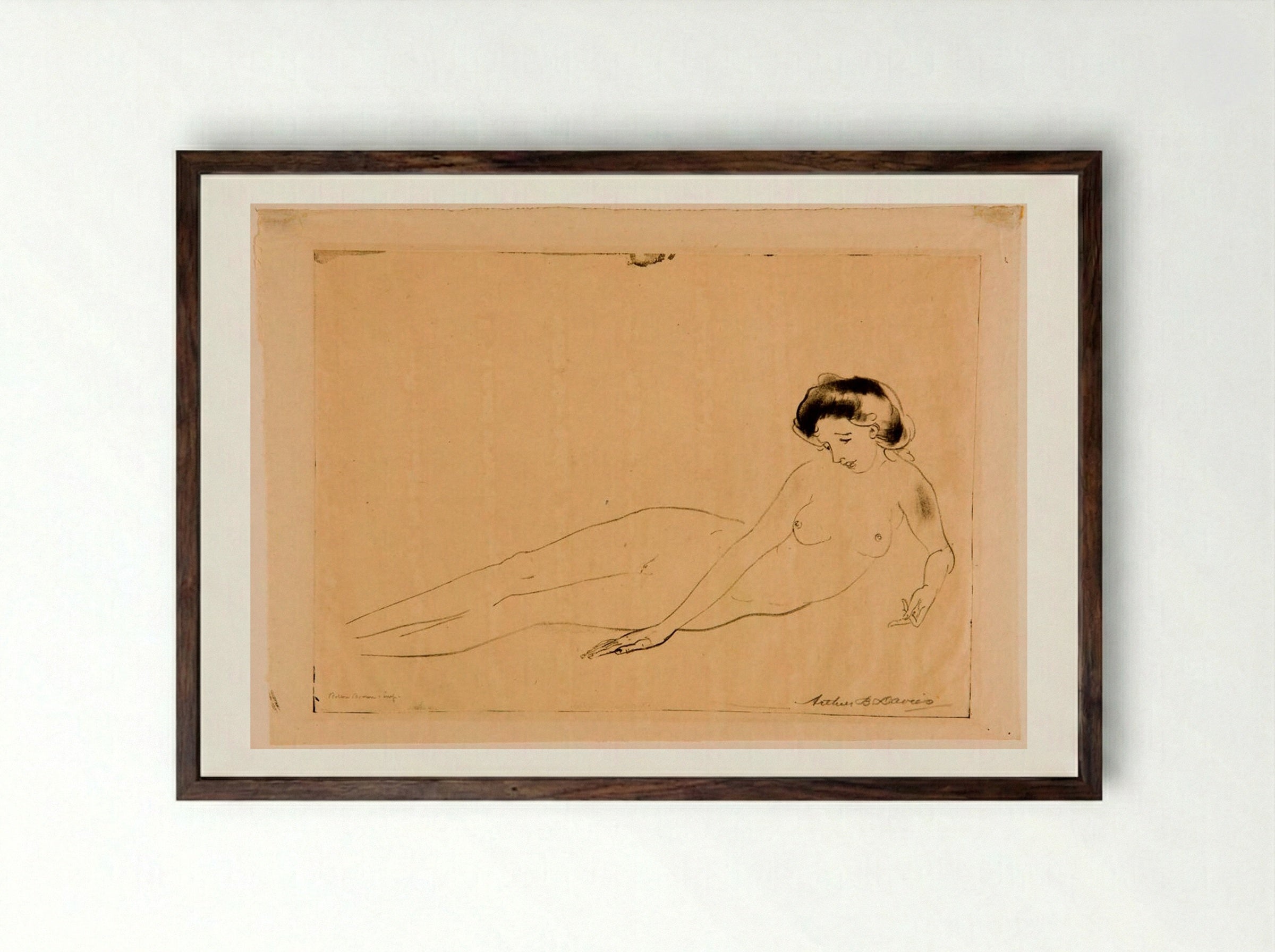 Stream of Silver - Arthur Bowen Davies - Framed Print Dark Wood