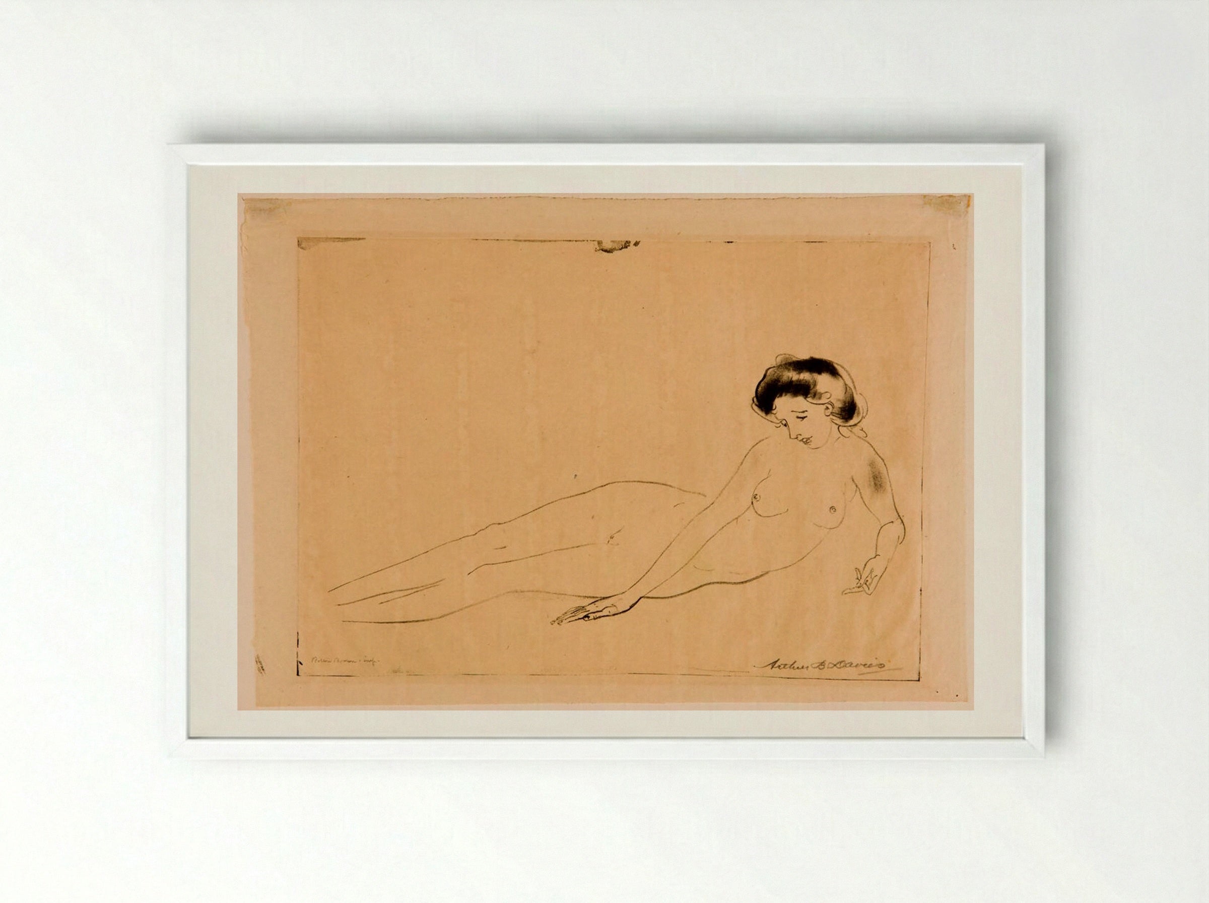 Stream of Silver - Arthur Bowen Davies - Framed Print White