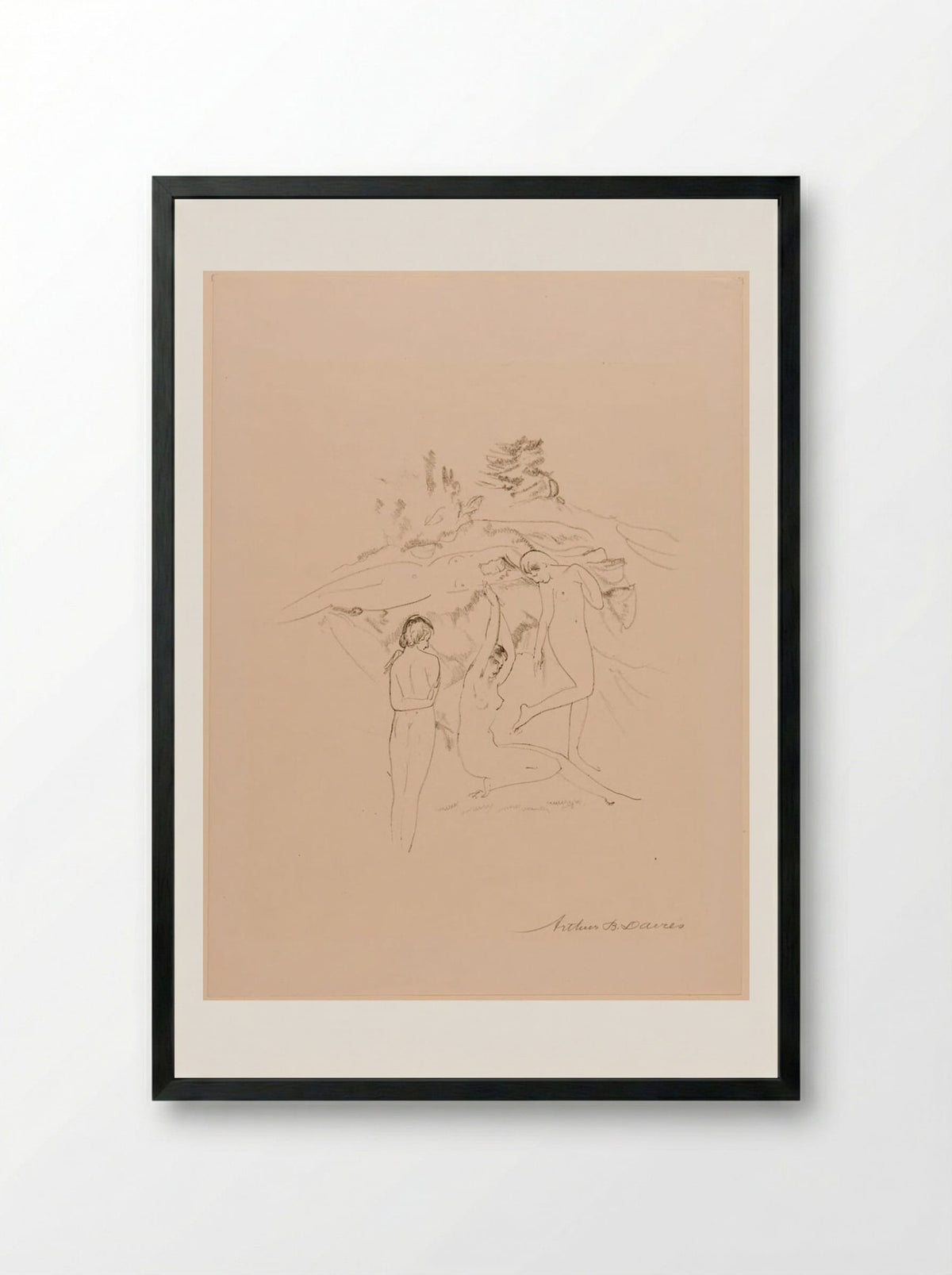 Morning Quiet - Arthur Bowen Davies - Framed Print Black