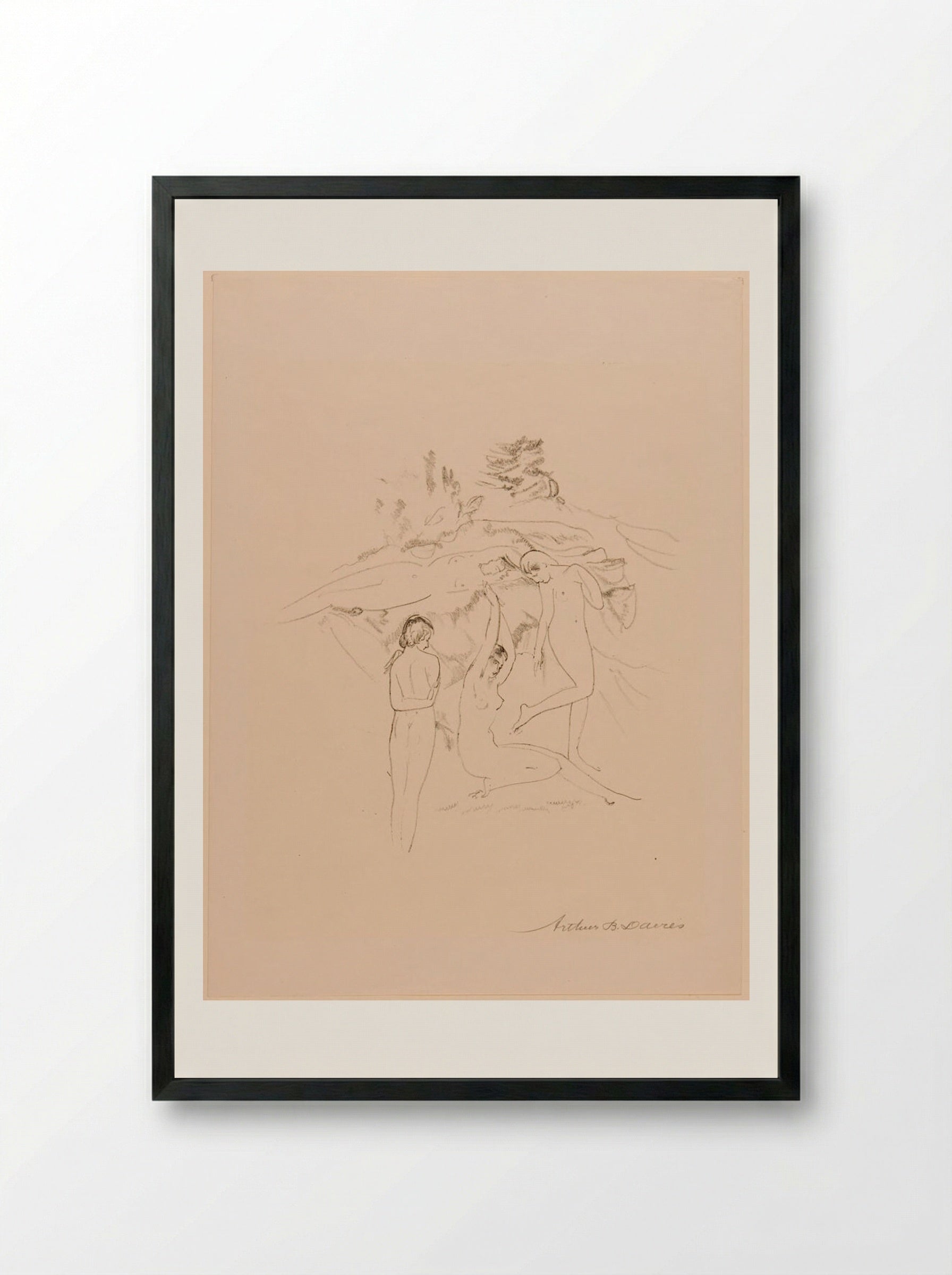 Morning Quiet - Arthur Bowen Davies - Framed Print Black
