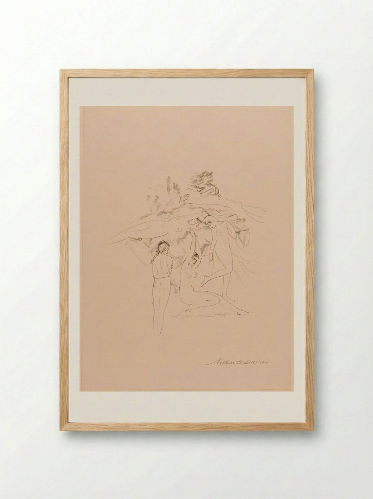 Morning Quiet - Arthur Bowen Davies - Framed Print Wood