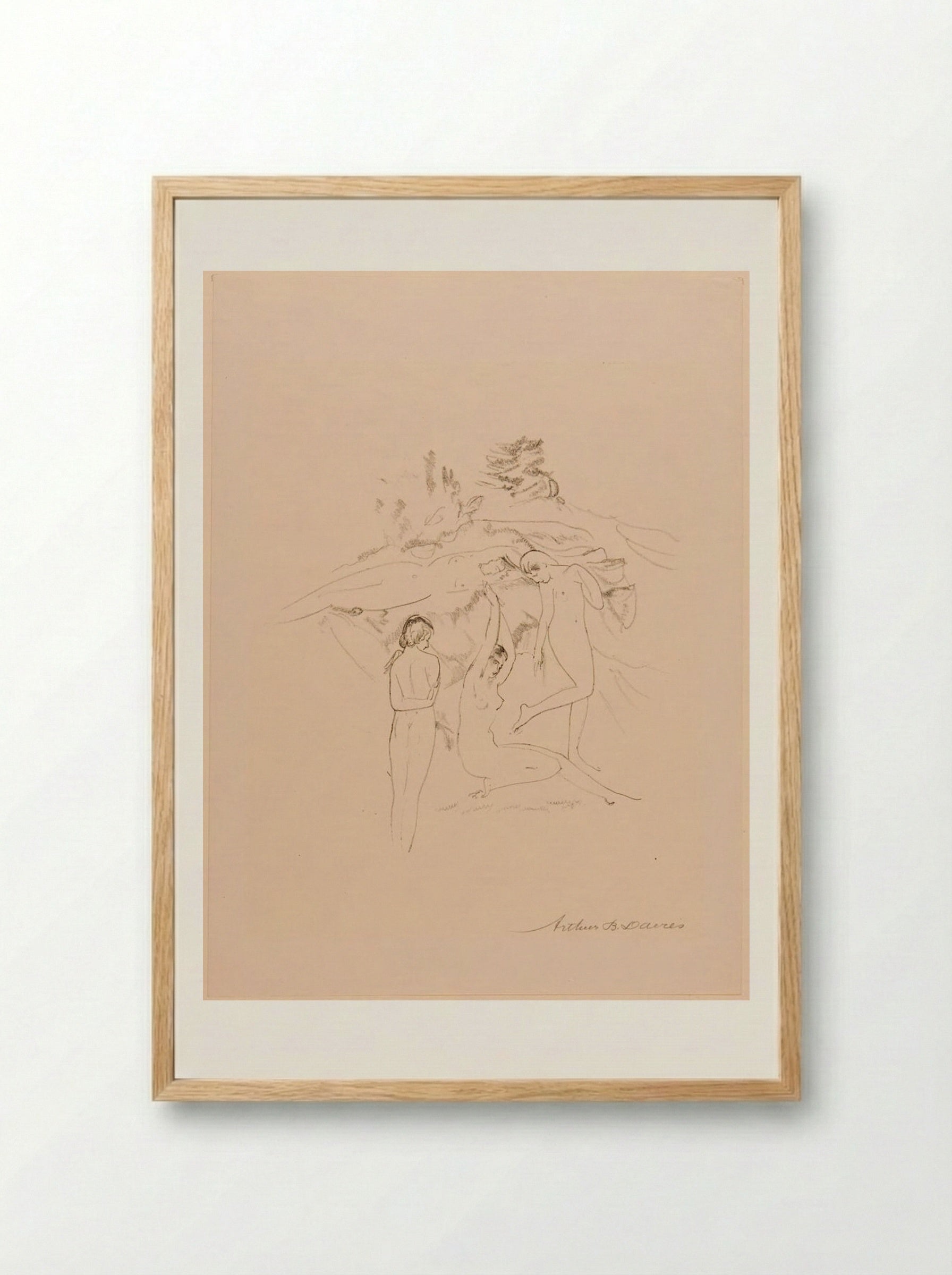 Morning Quiet - Arthur Bowen Davies - Framed Print Wood