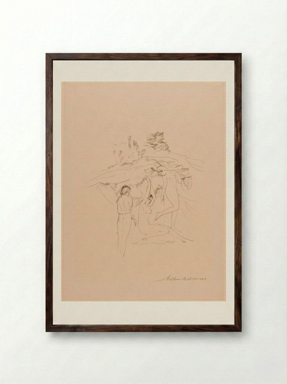 Morning Quiet - Arthur Bowen Davies - Framed Print Dark Wood
