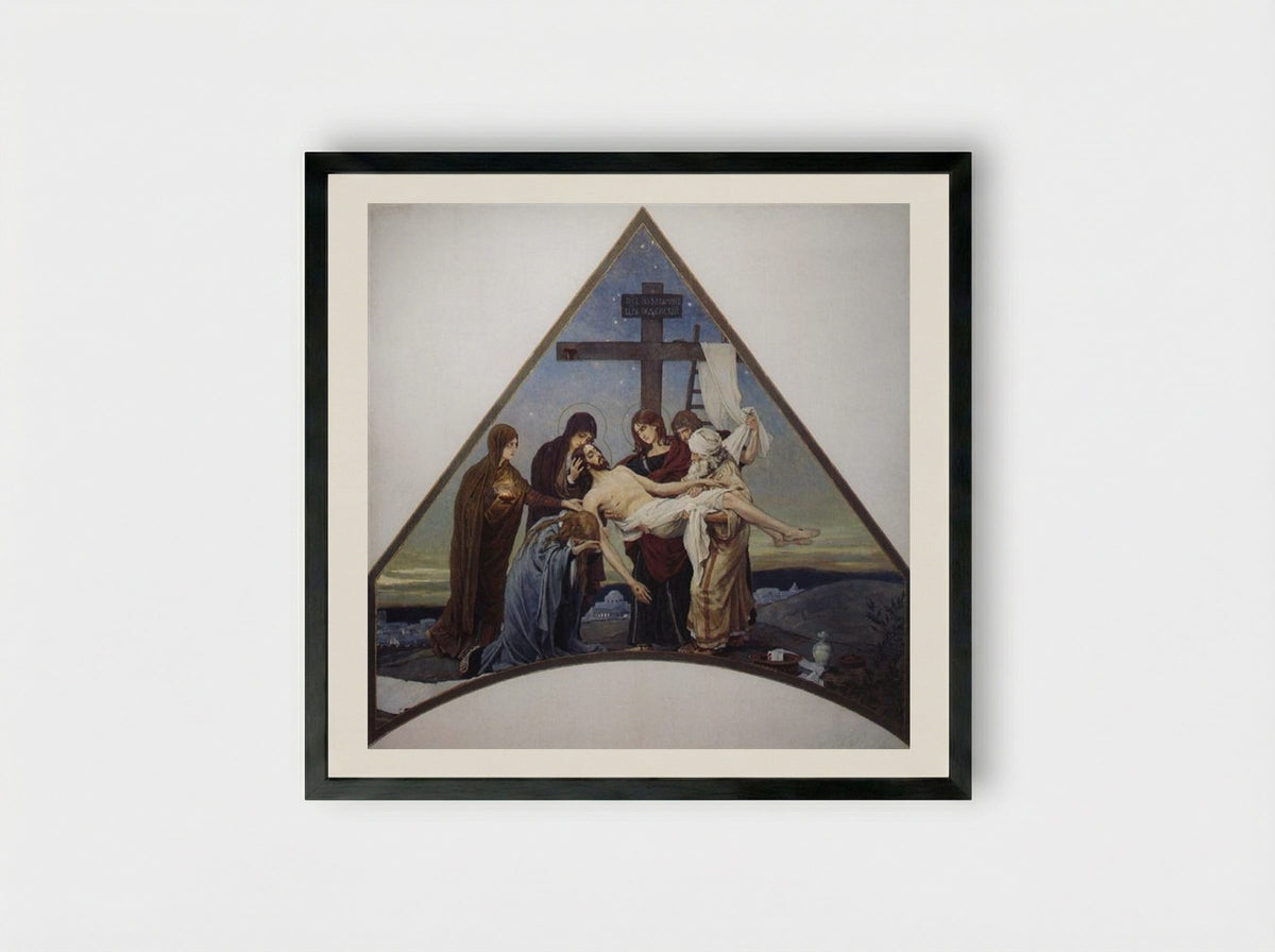 Deposition - Viktor Vasnetsov - Framed Print Black