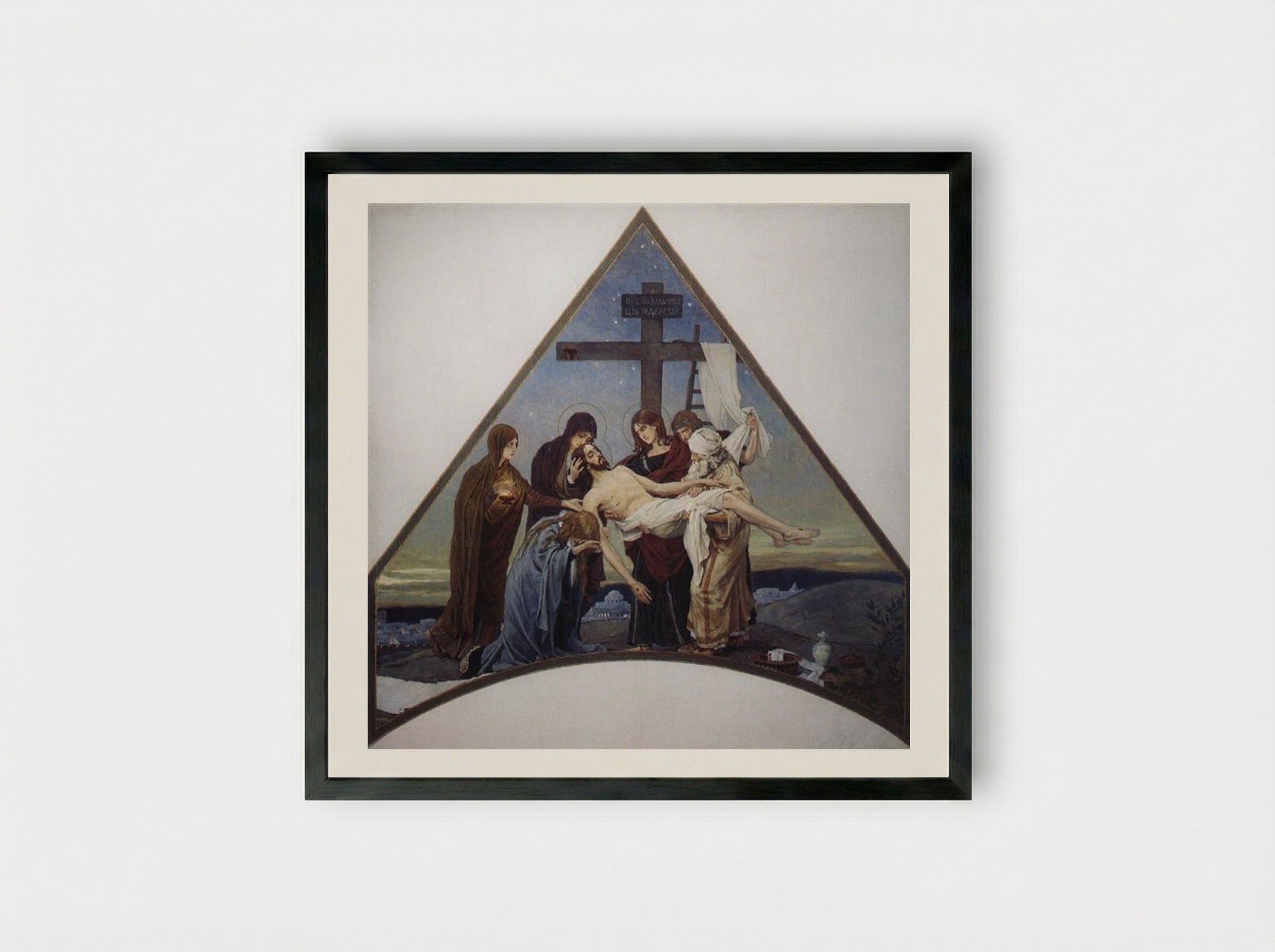 Deposition - Viktor Vasnetsov - Framed Print Black