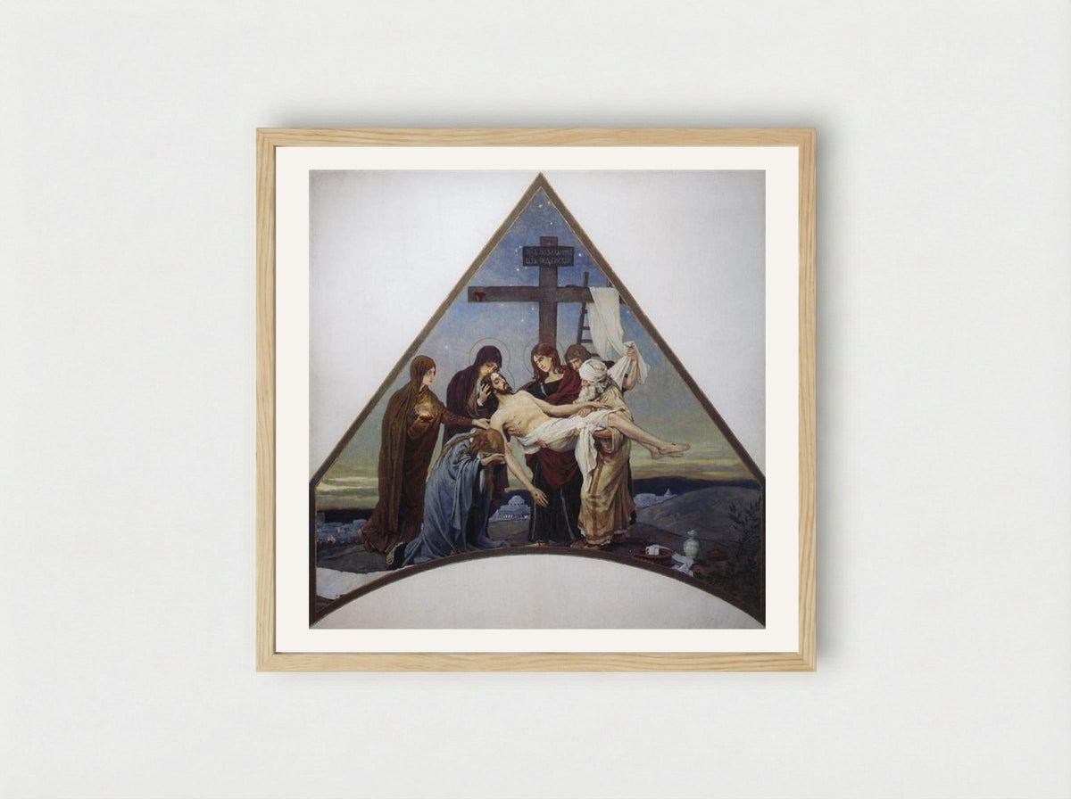 Deposition - Viktor Vasnetsov - Framed Print Wood