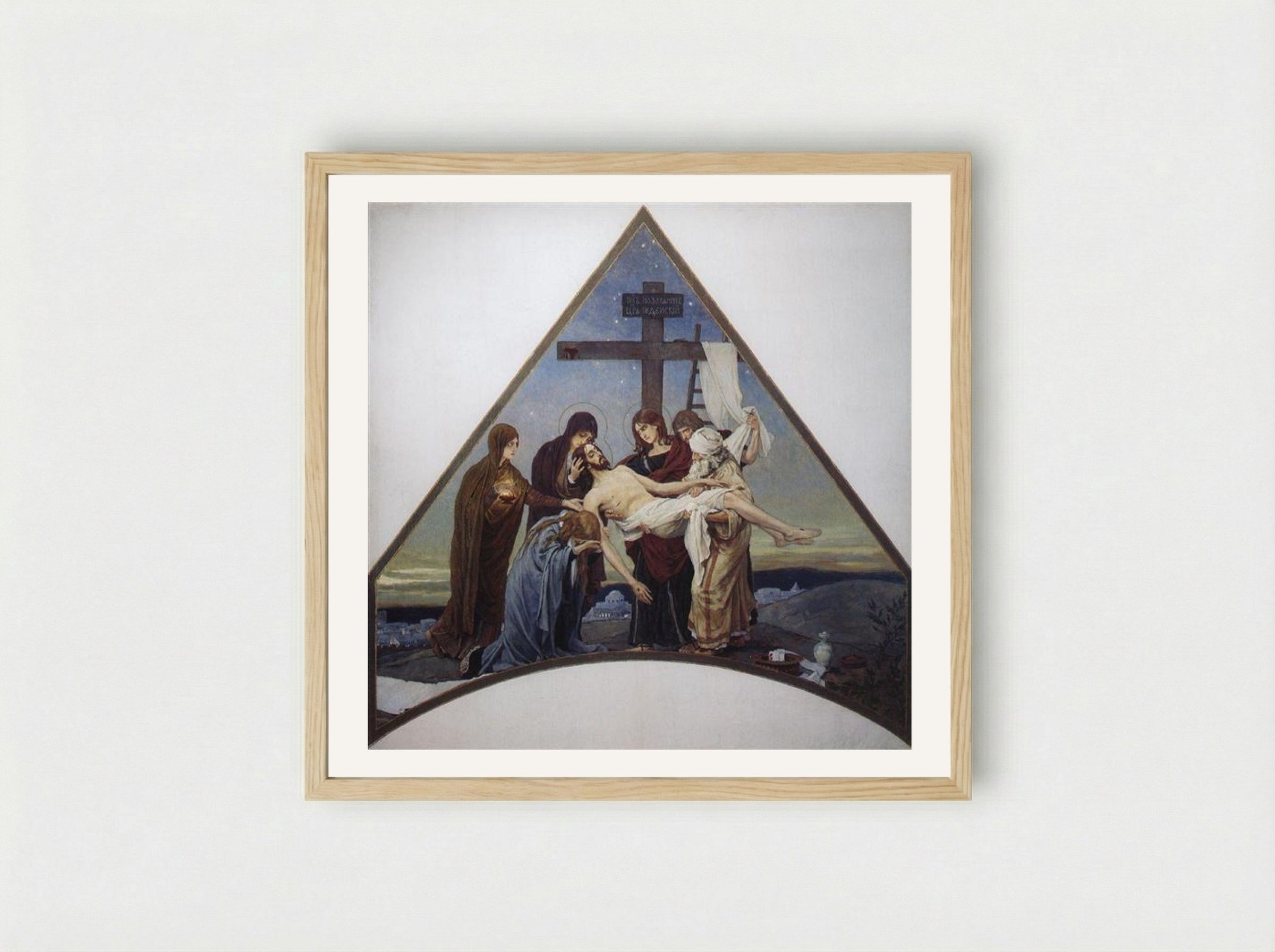Deposition - Viktor Vasnetsov - Framed Print Wood