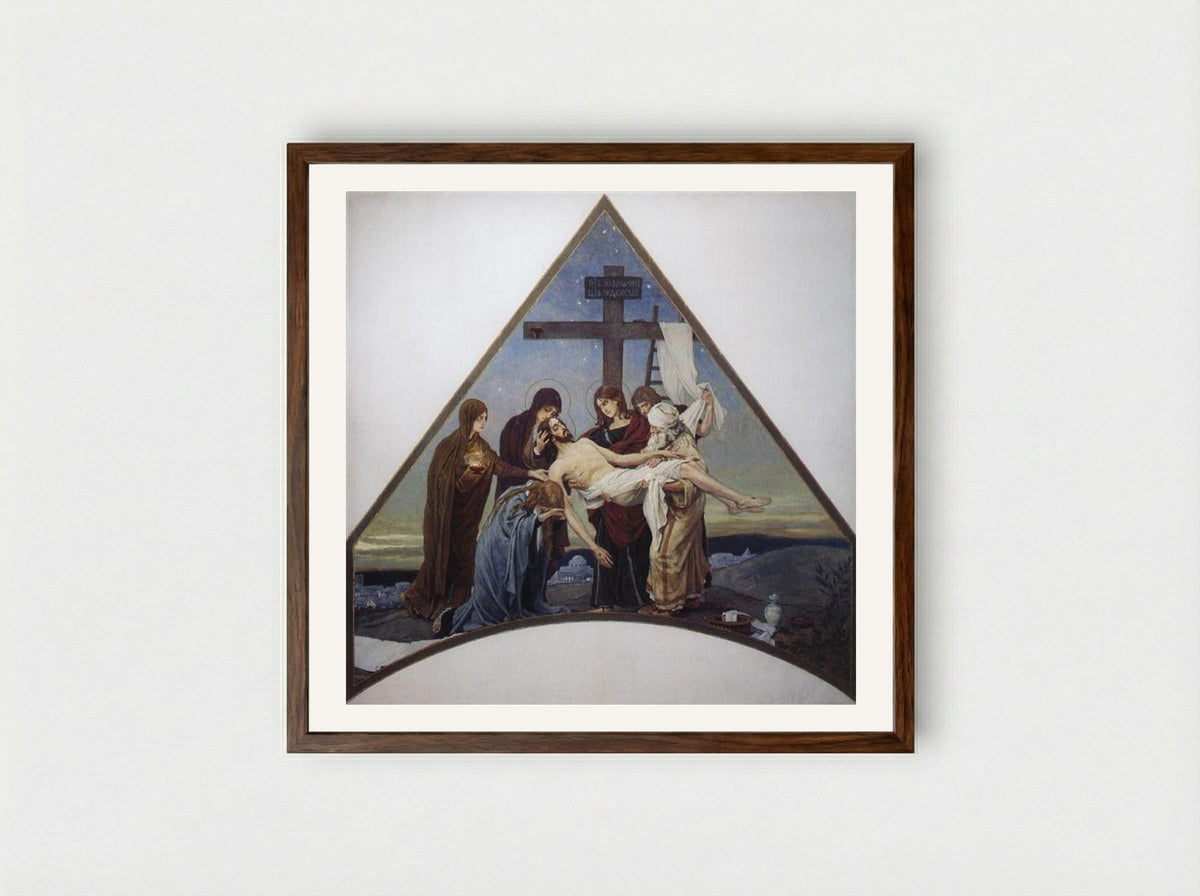 Deposition - Viktor Vasnetsov - Framed Print Dark Wood