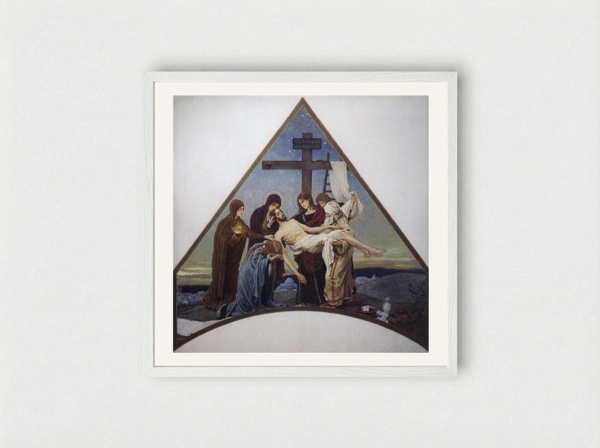 Deposition - Viktor Vasnetsov - Framed Print White
