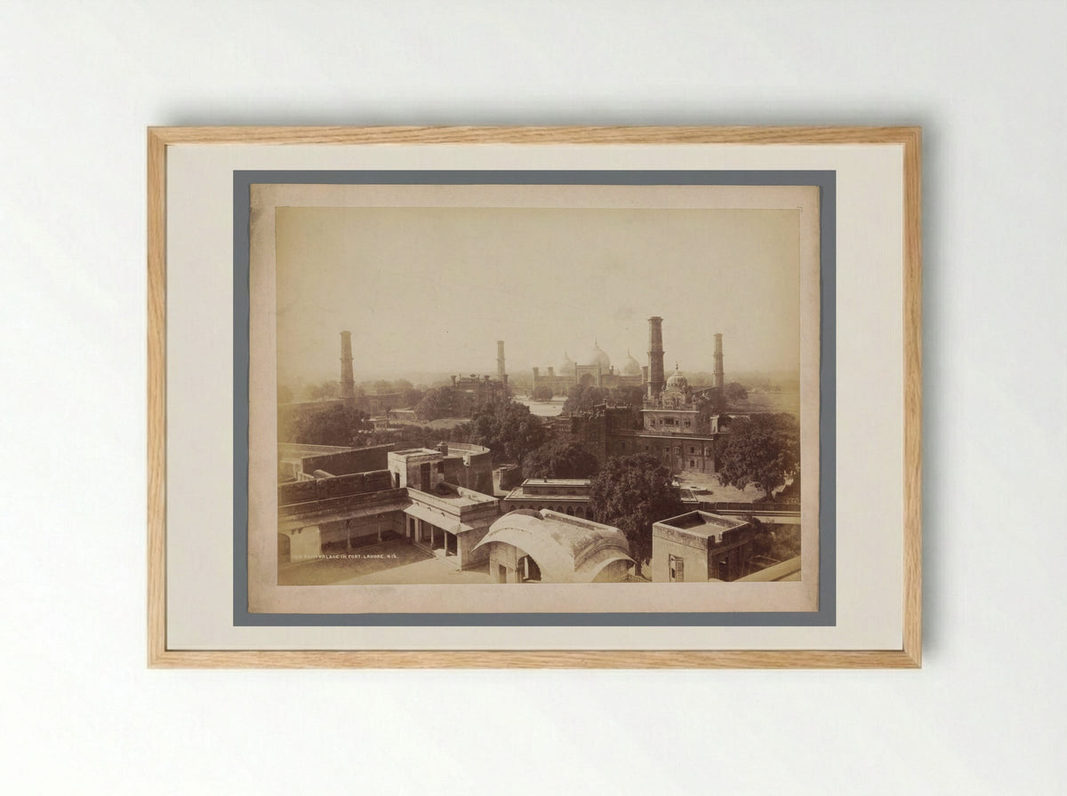 View from Palace in Fort Lahore - Samuel Bourne - Framed Print Wood