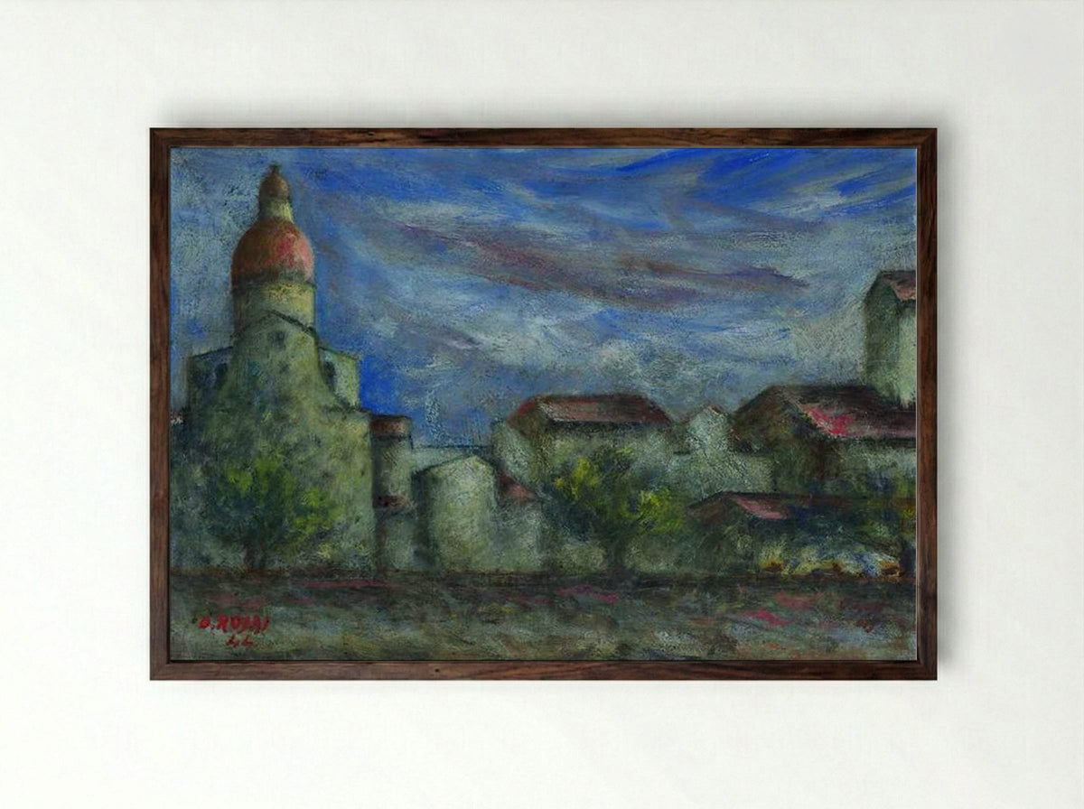 Chiesa del Cestello - Ottone Rosai - Framed Print Dark Wood
