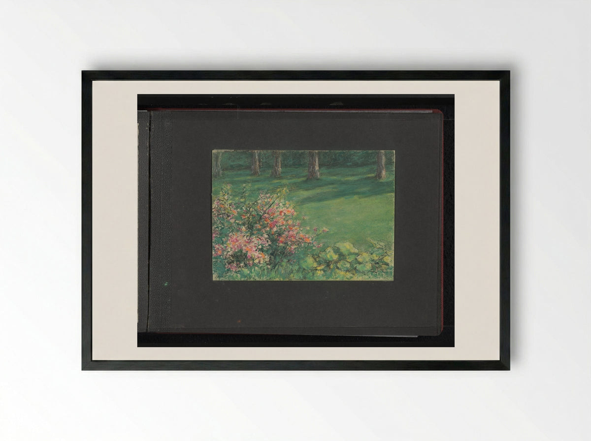 Veld met bloemen en bomen - Carel Nicolaas Storm van 's-Gravesande - Framed Print Black