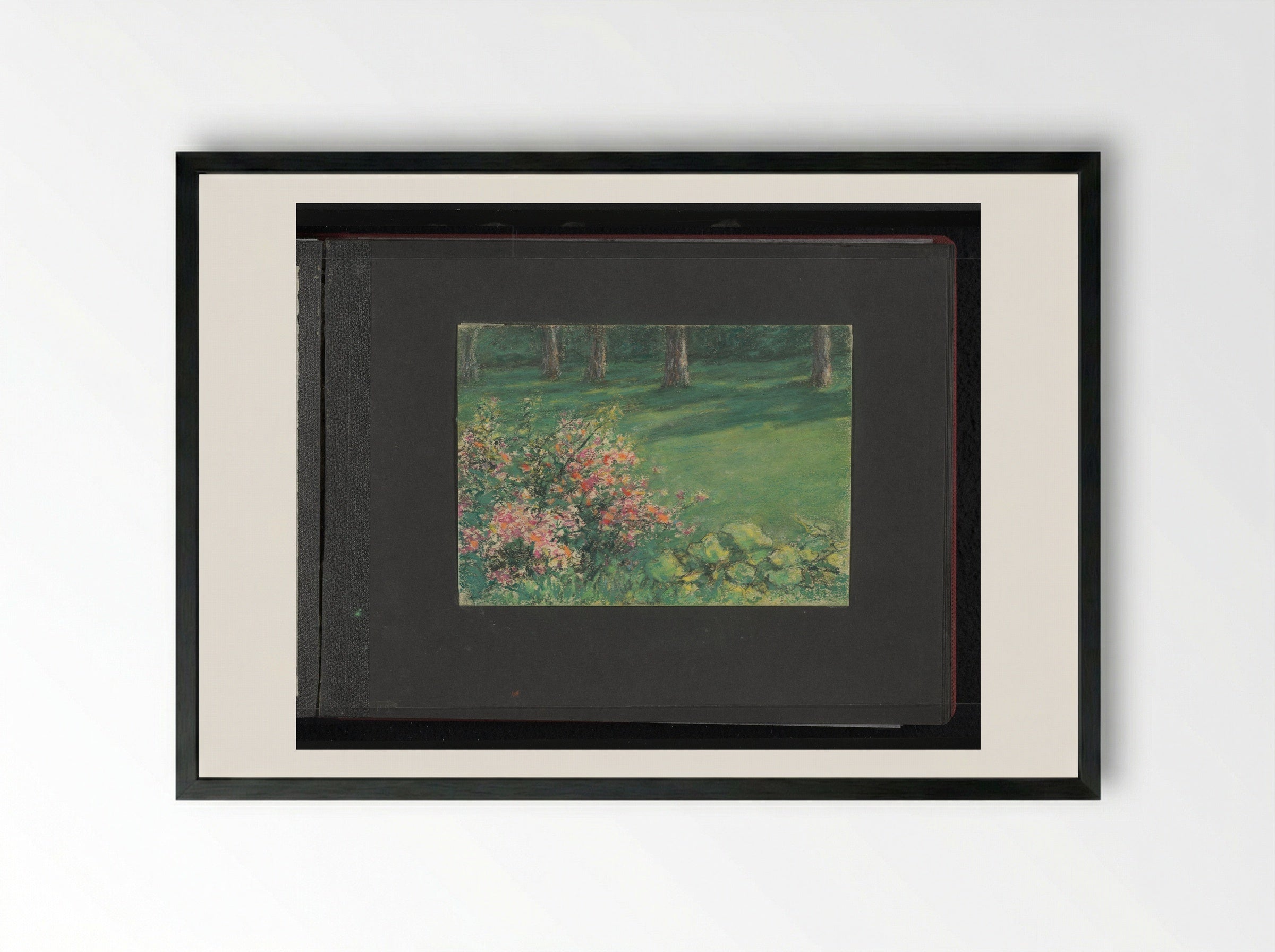 Veld met bloemen en bomen - Carel Nicolaas Storm van 's-Gravesande - Framed Print Black