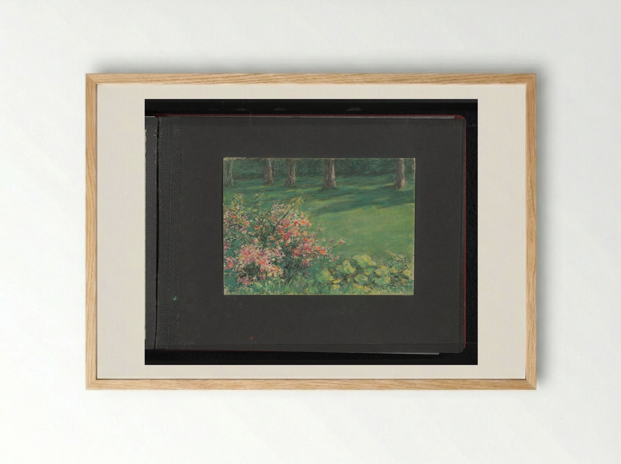 Veld met bloemen en bomen - Carel Nicolaas Storm van 's-Gravesande - Framed Print Wood
