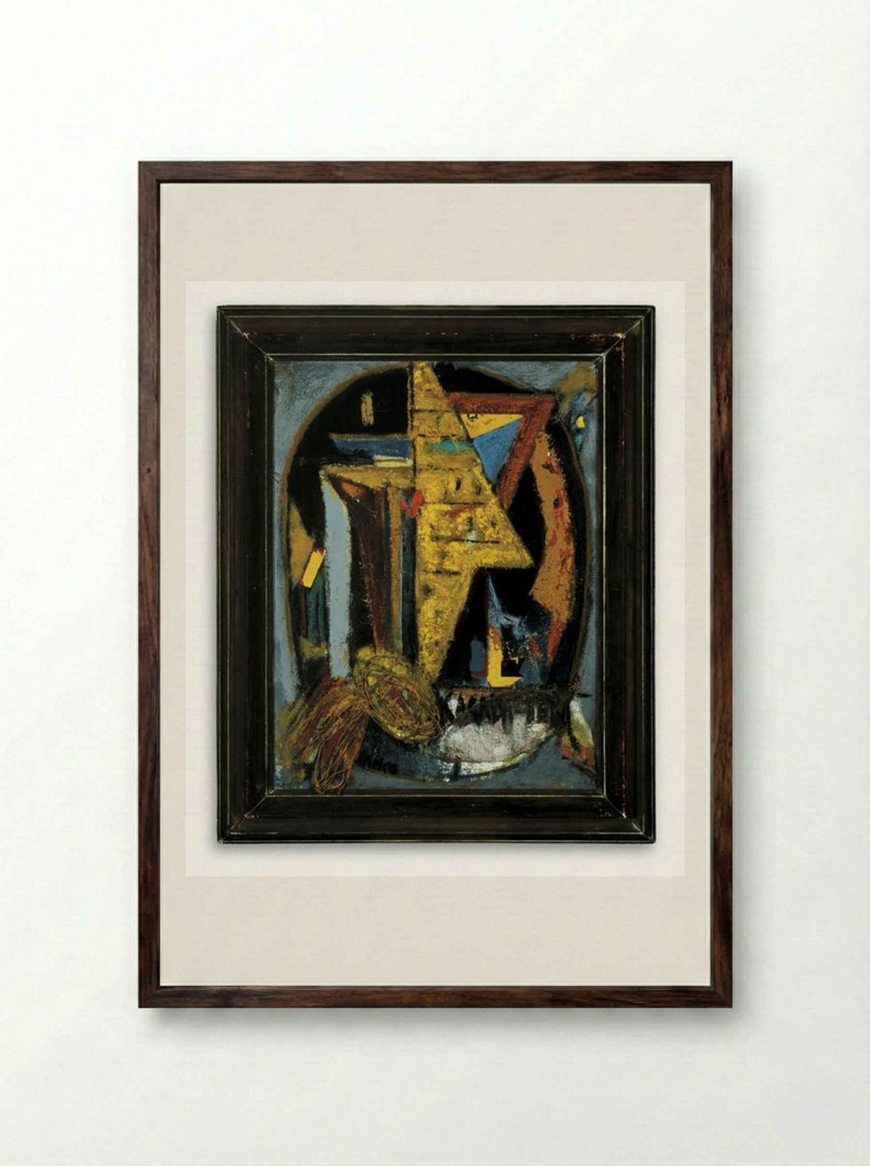 Trophé - Marcel Janco - Framed Print Dark Wood