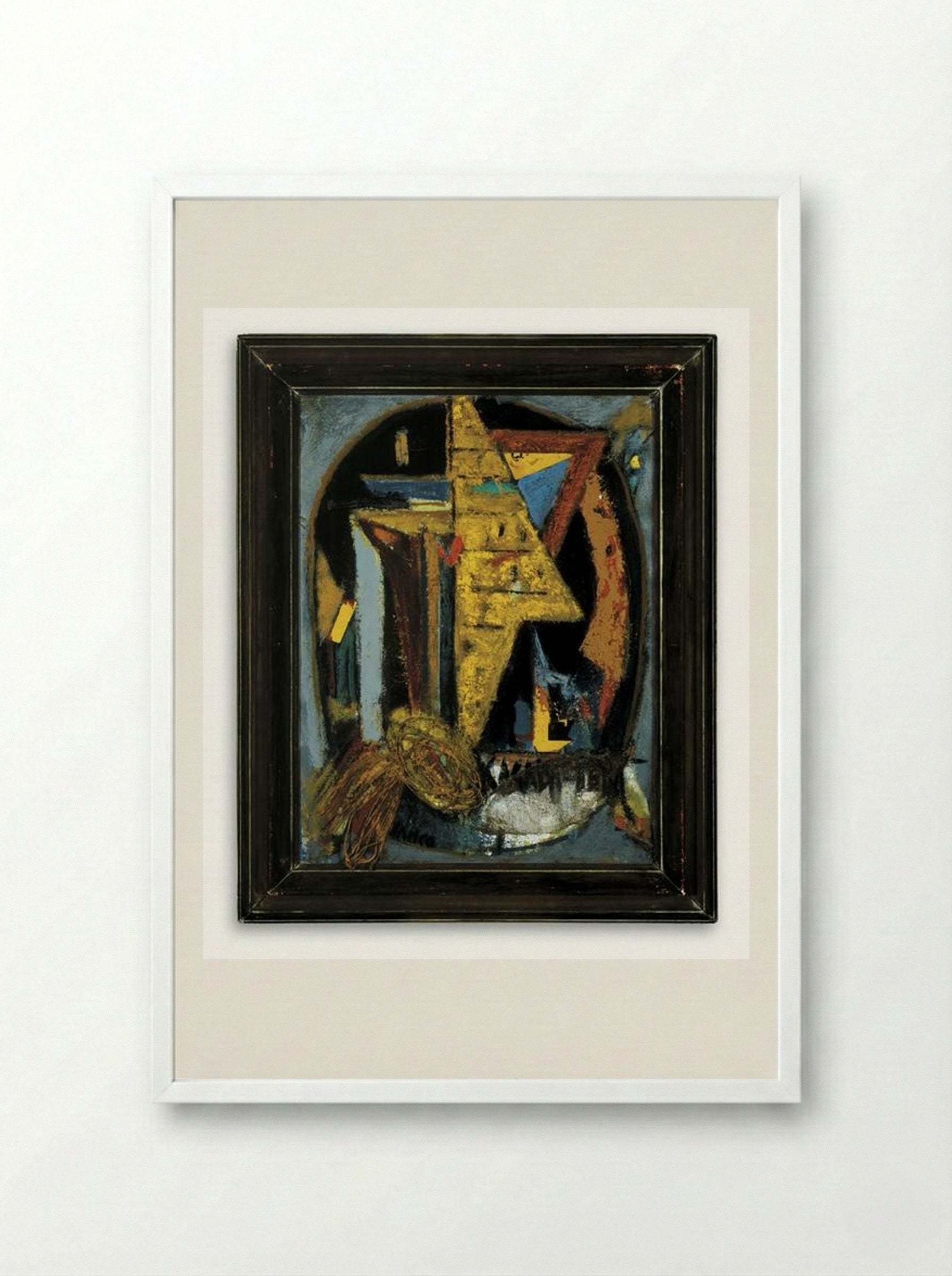 Trophé - Marcel Janco - Framed Print White